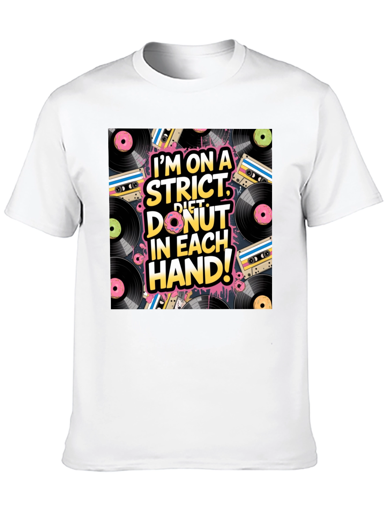 Black Donut Diet T-Shirt - Funny Graphic Tee view 10