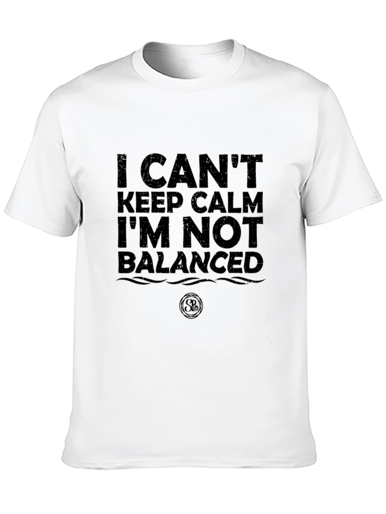 Black I Can't Keep Calm I'm Not Balanced Graphic Tee view 10