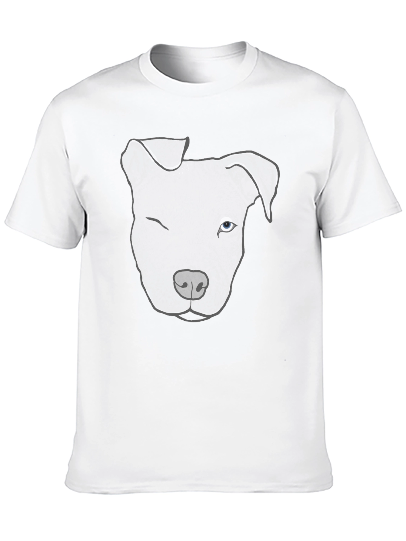 Black Winking Dog Graphic Tee - Cool Casual Style view 10