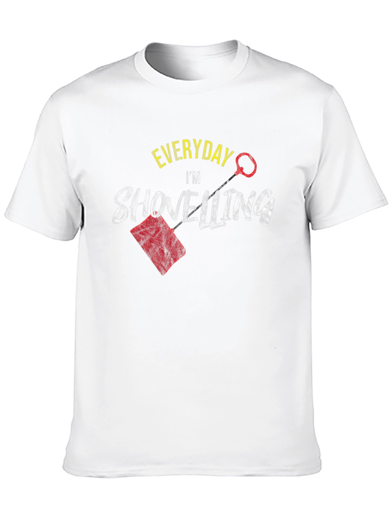 Black Everyday I'm Shovelling Black T-Shirt view 10