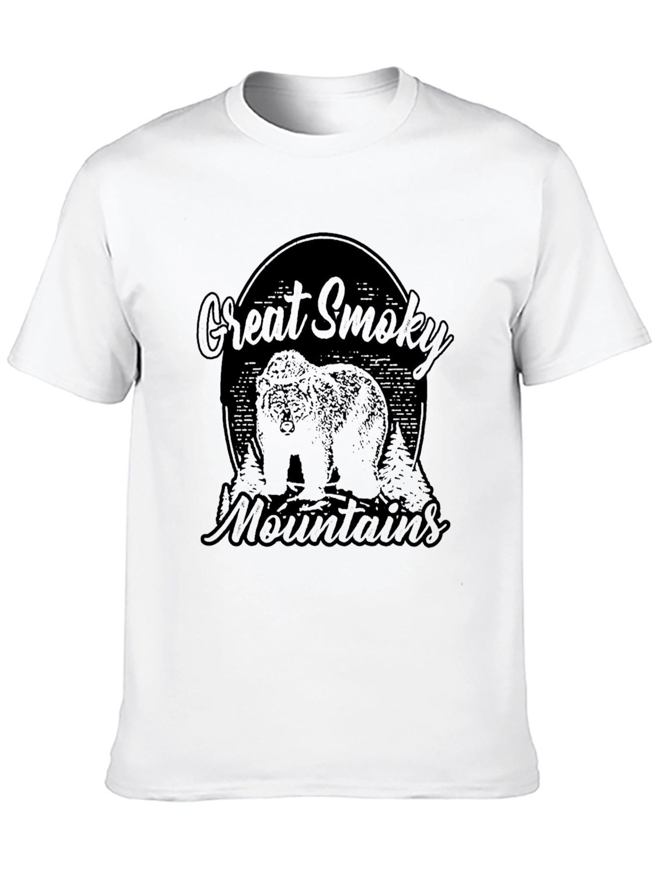 Black Great Smoky Mountains Bear Graphic T-Shirt view 10