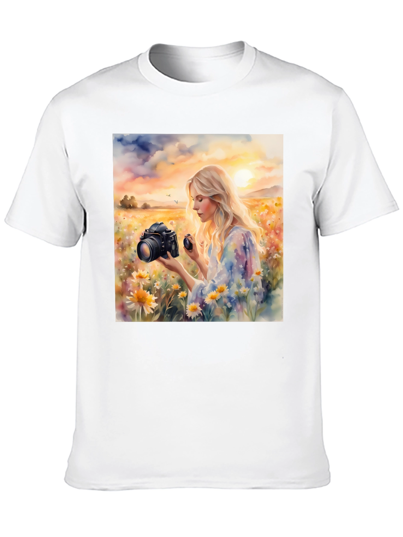 Black Woman Photographer Art Print Black T-Shirt view 10