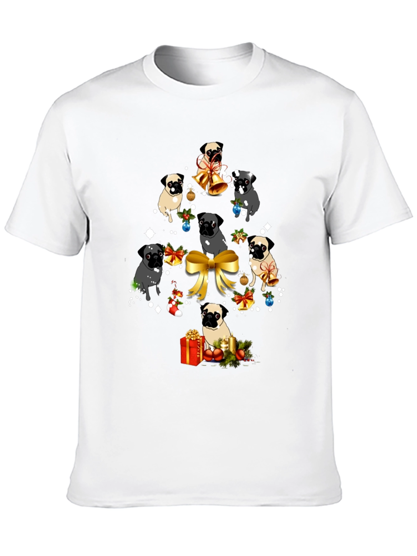 Pug Christmas Tree Graphic Tee - 10