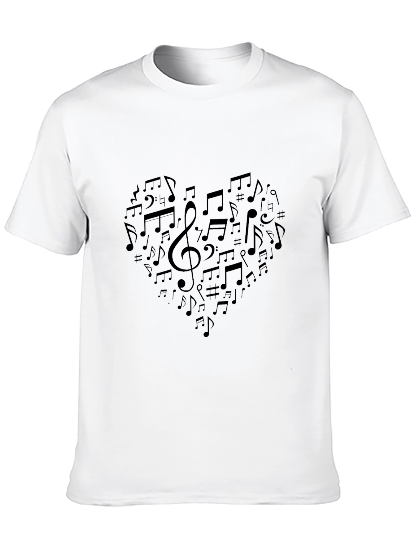 Black Musical Heart T-Shirt - Black view 10