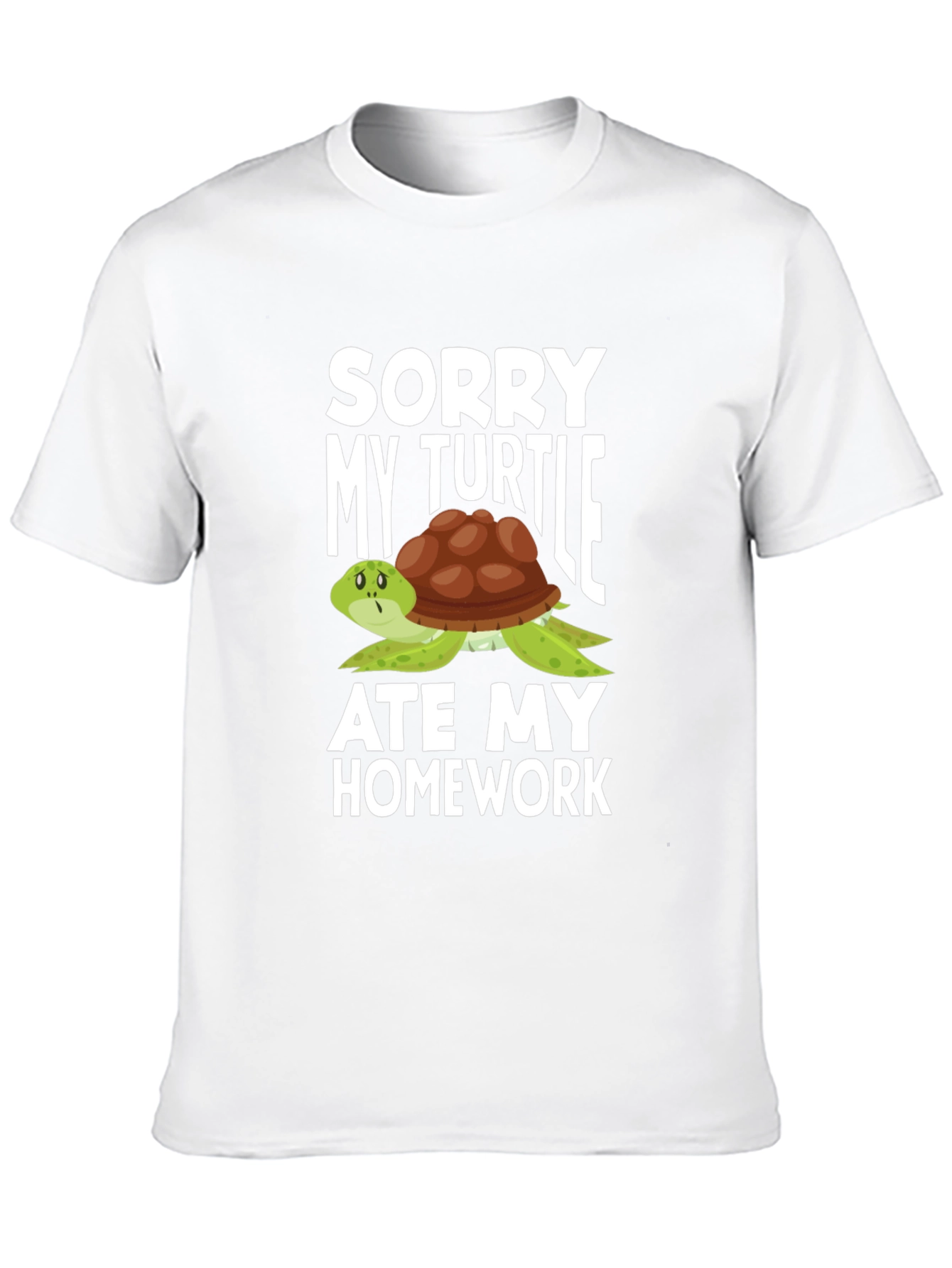 Black Sorry My Turtle Ate My Homework T-Shirt view 10
