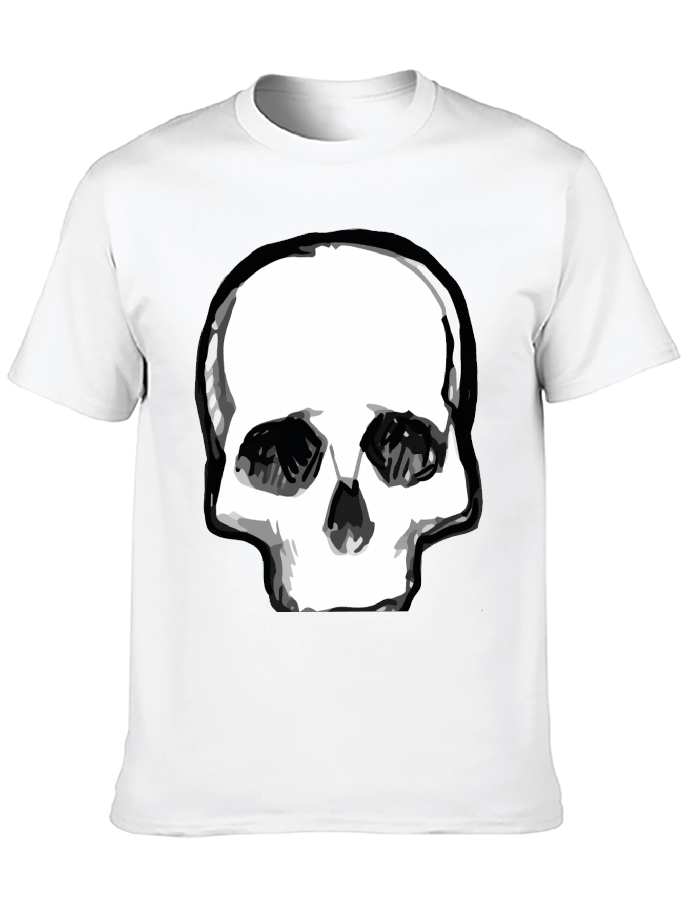 Black Skull Graphic Print Black T-Shirt view 10