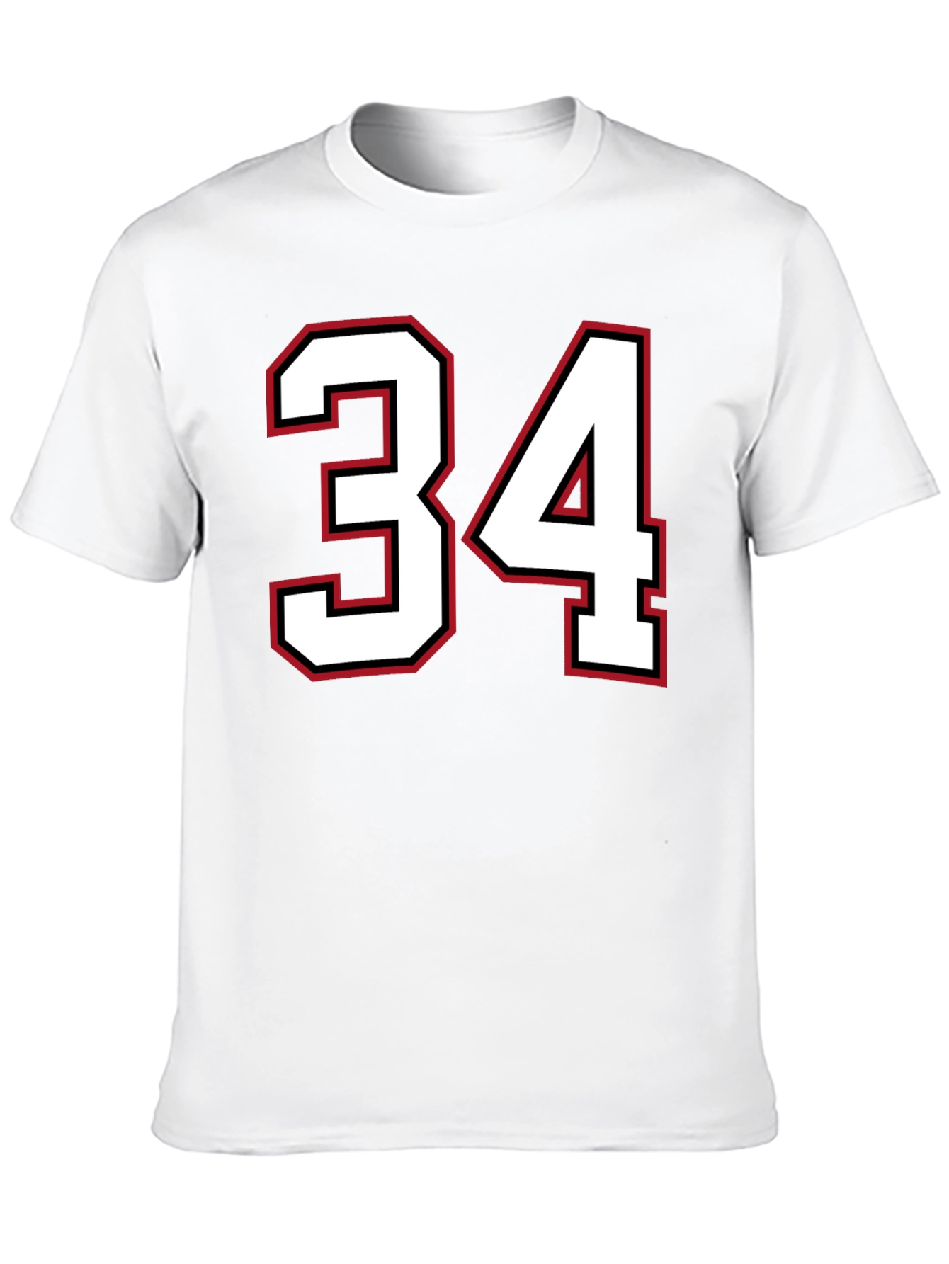 Black Jersey Number 34 Black T-Shirt view 10