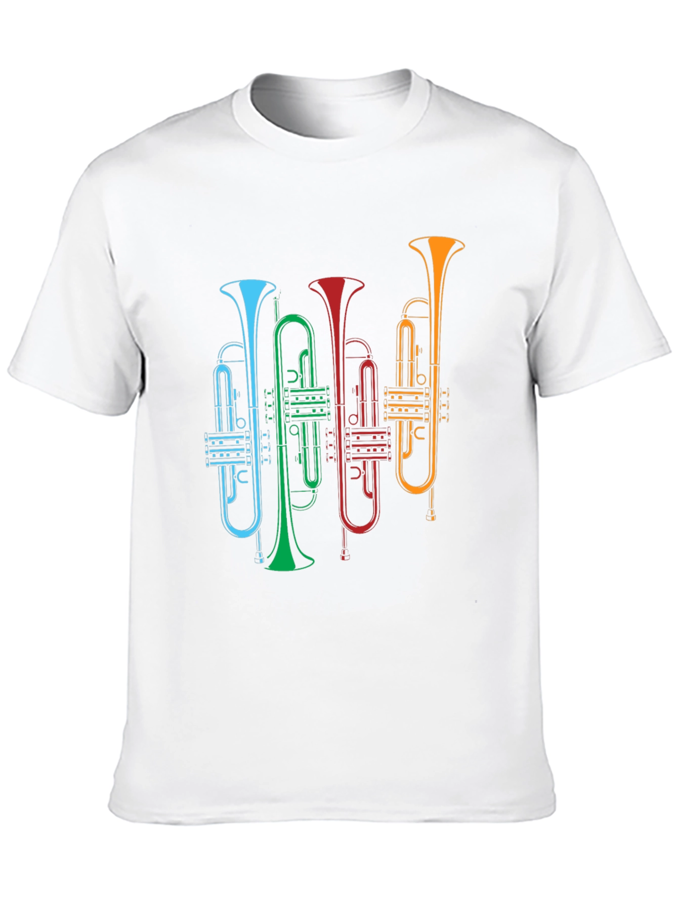 Colorful Trumpet Graphic T-Shirt - Music Lover Tee - 10