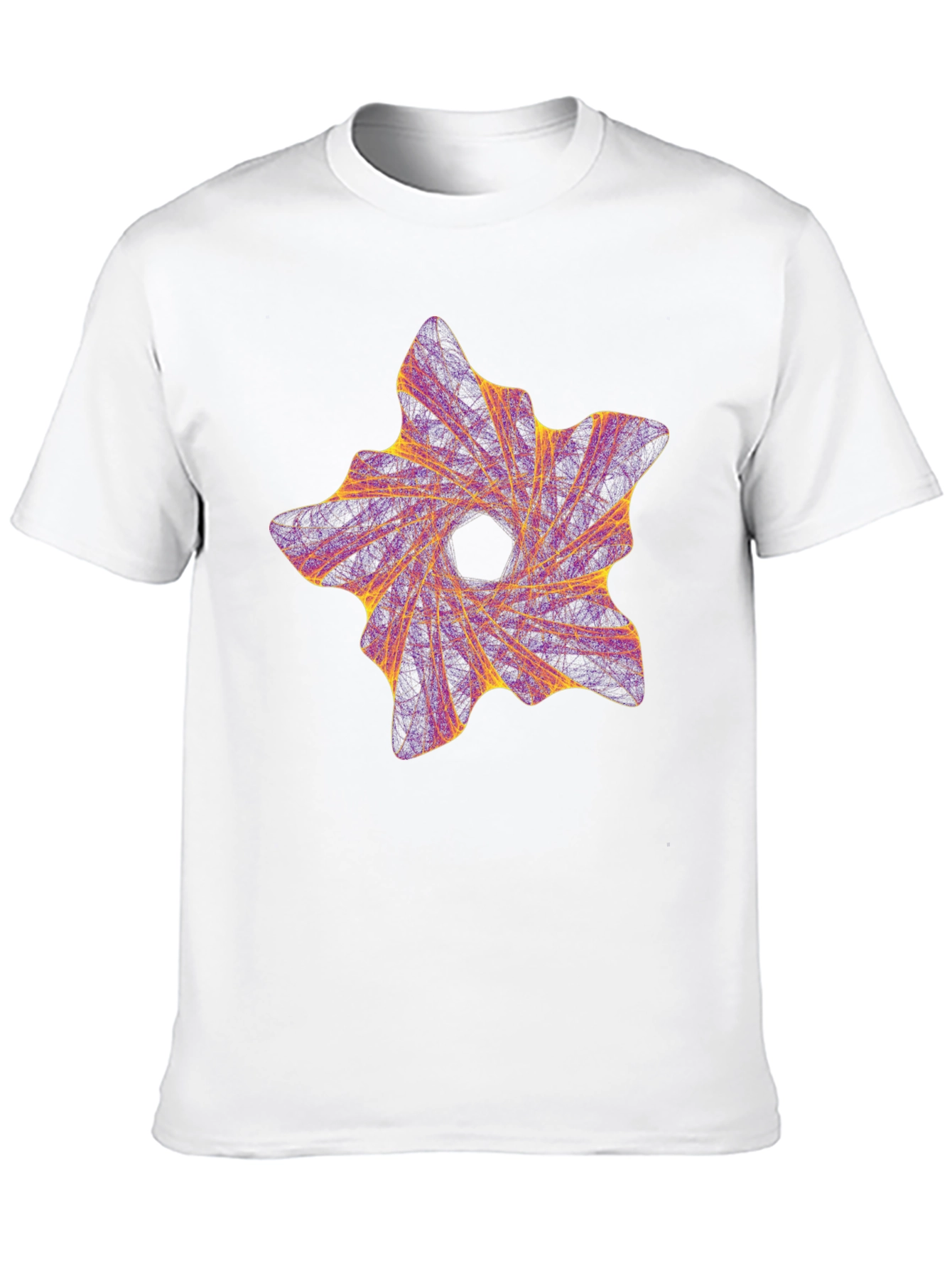 Black Abstract Vortex Graphic Black T-Shirt view 10