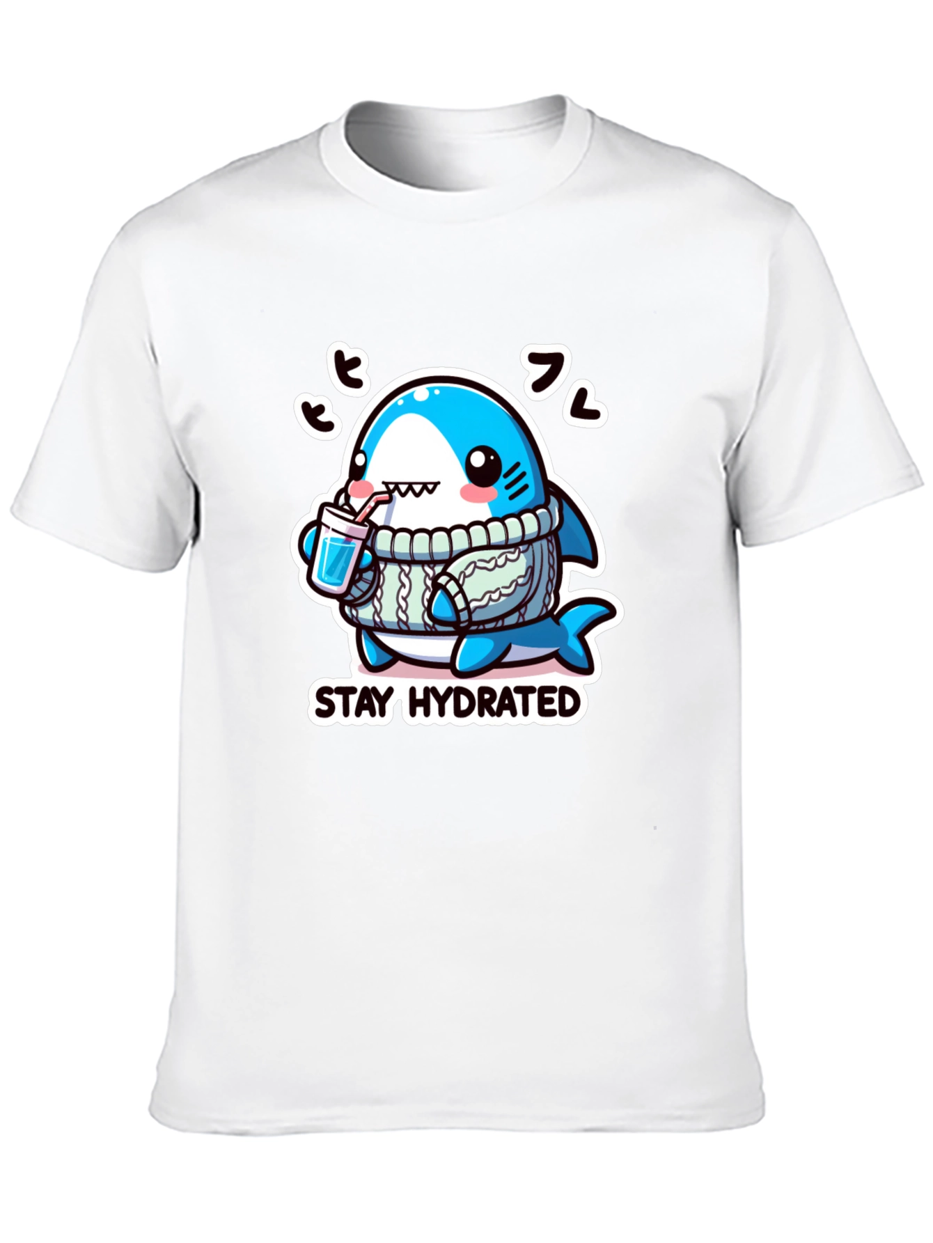 Black Stay Hydrated Shark Graphic Tee view 10