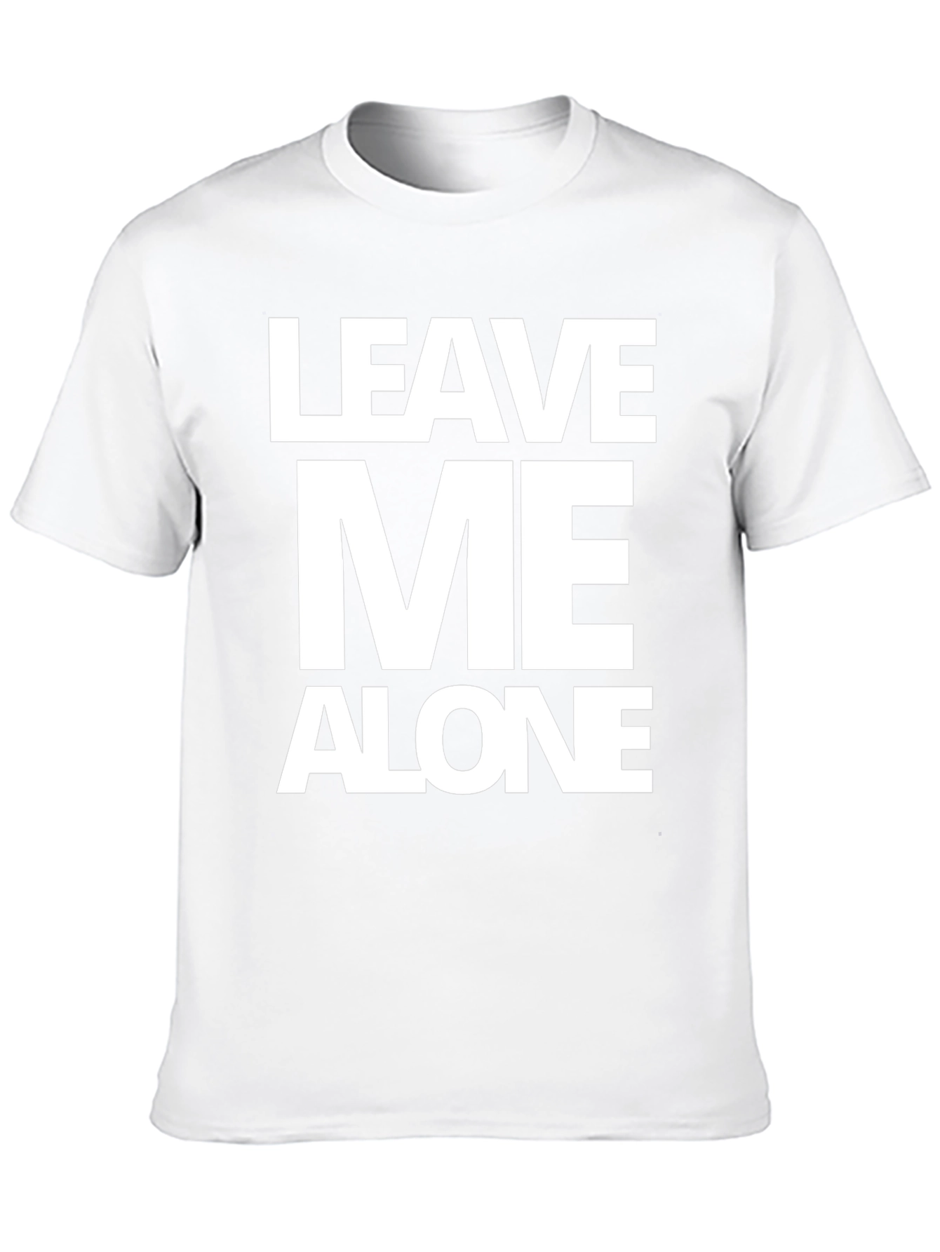 Black Leave Me Alone Graphic Tee - Black Cotton T-Shirt view 10