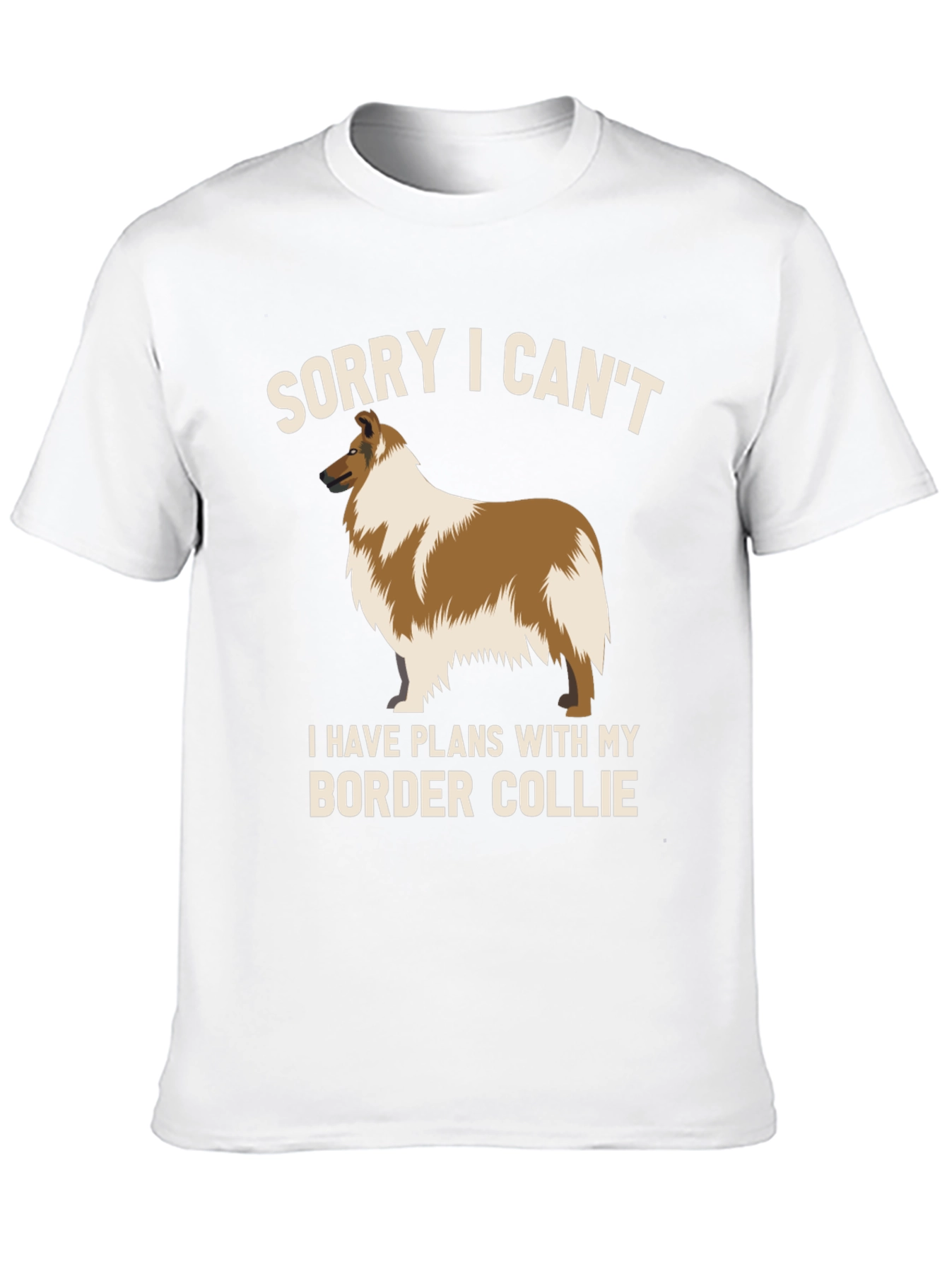Black Sorry I Can't Border Collie T-Shirt view 10