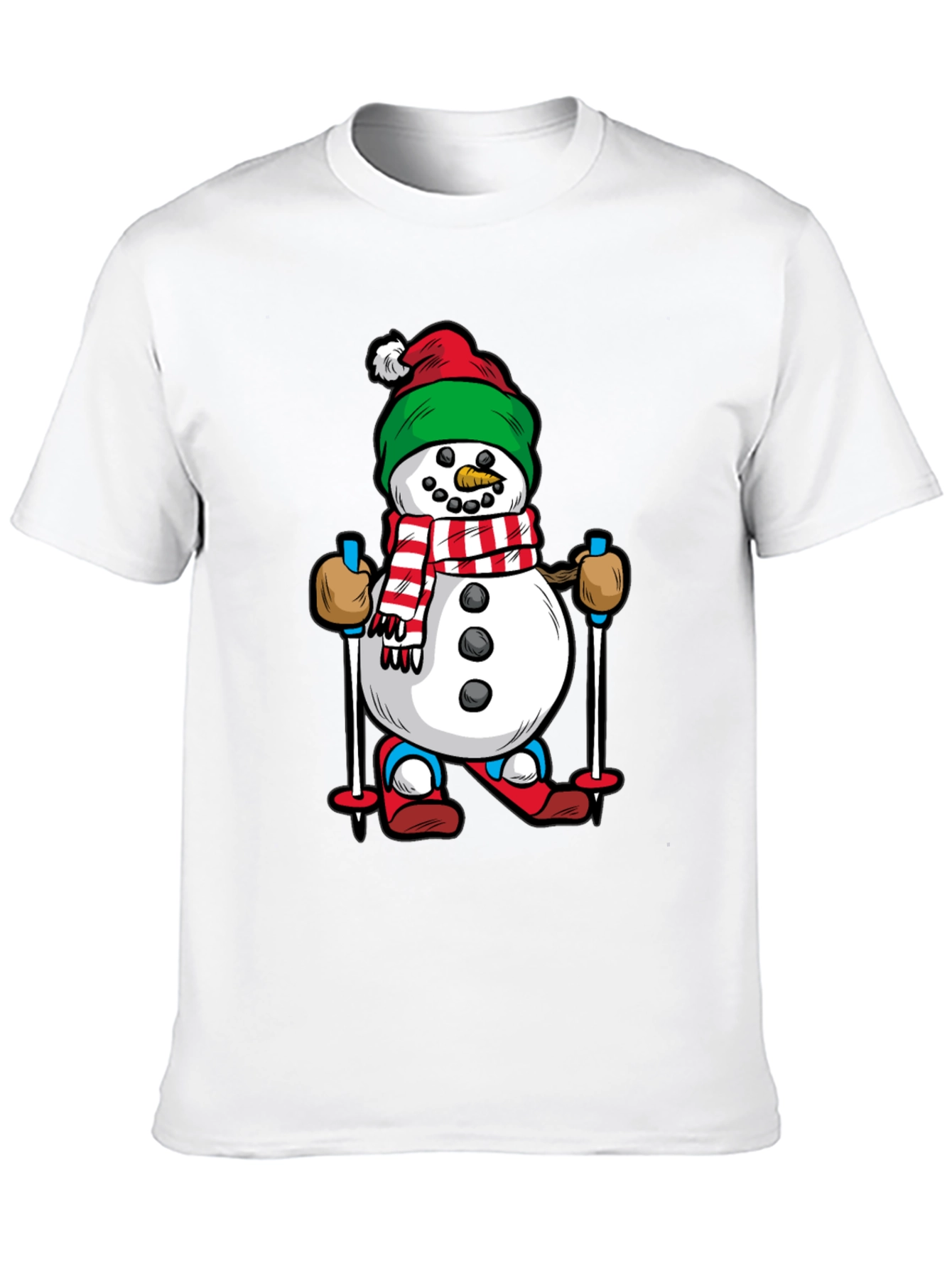 Black Snowman Skiing Graphic Tee - Holiday Cheer view 10