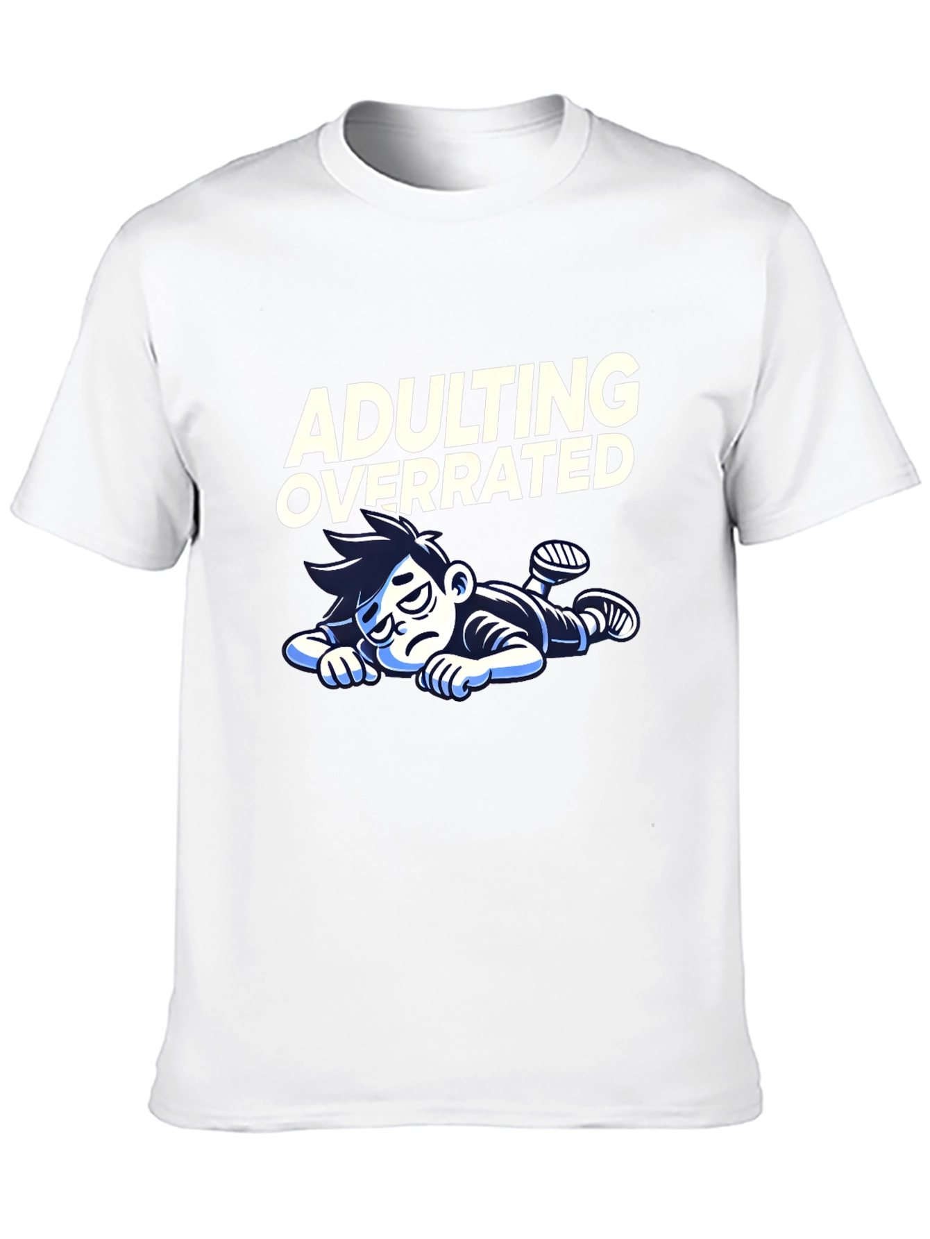 Black Adulting Overrated Graphic T-Shirt - Black view 10