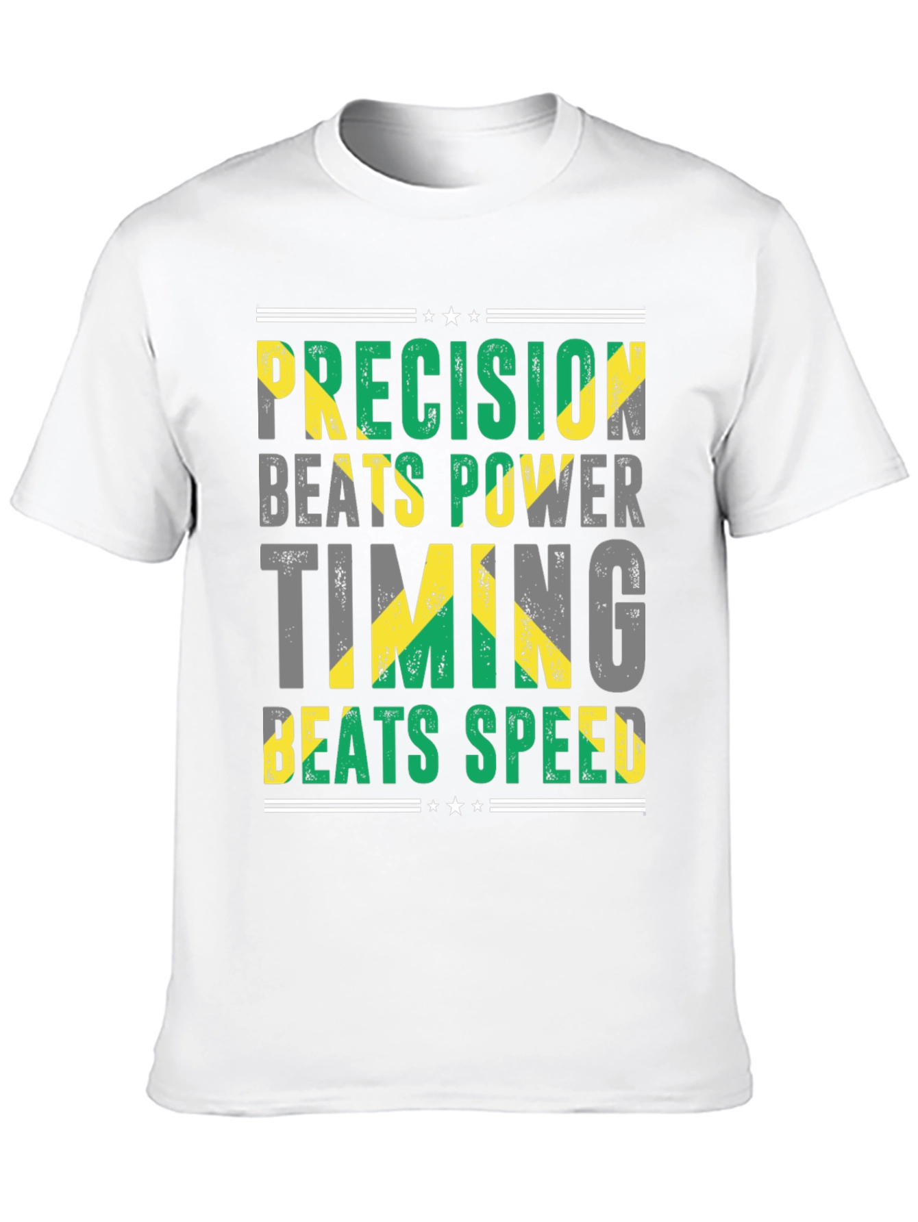 Black Precision Beats Power Jamaica T-Shirt view 10