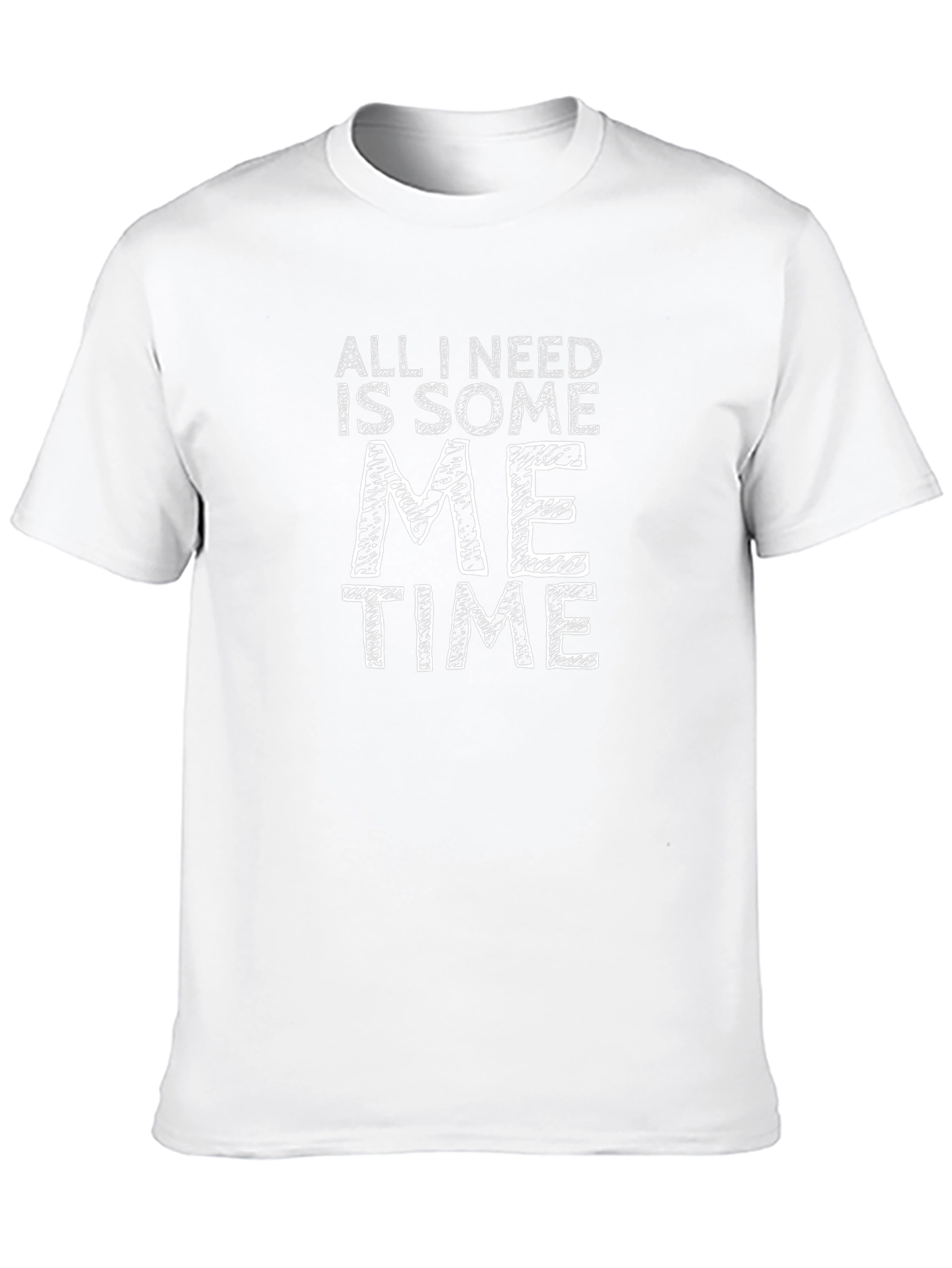 Black Men's "All I Need Is Some Me Time" Black Graphic T-Shirt view 10