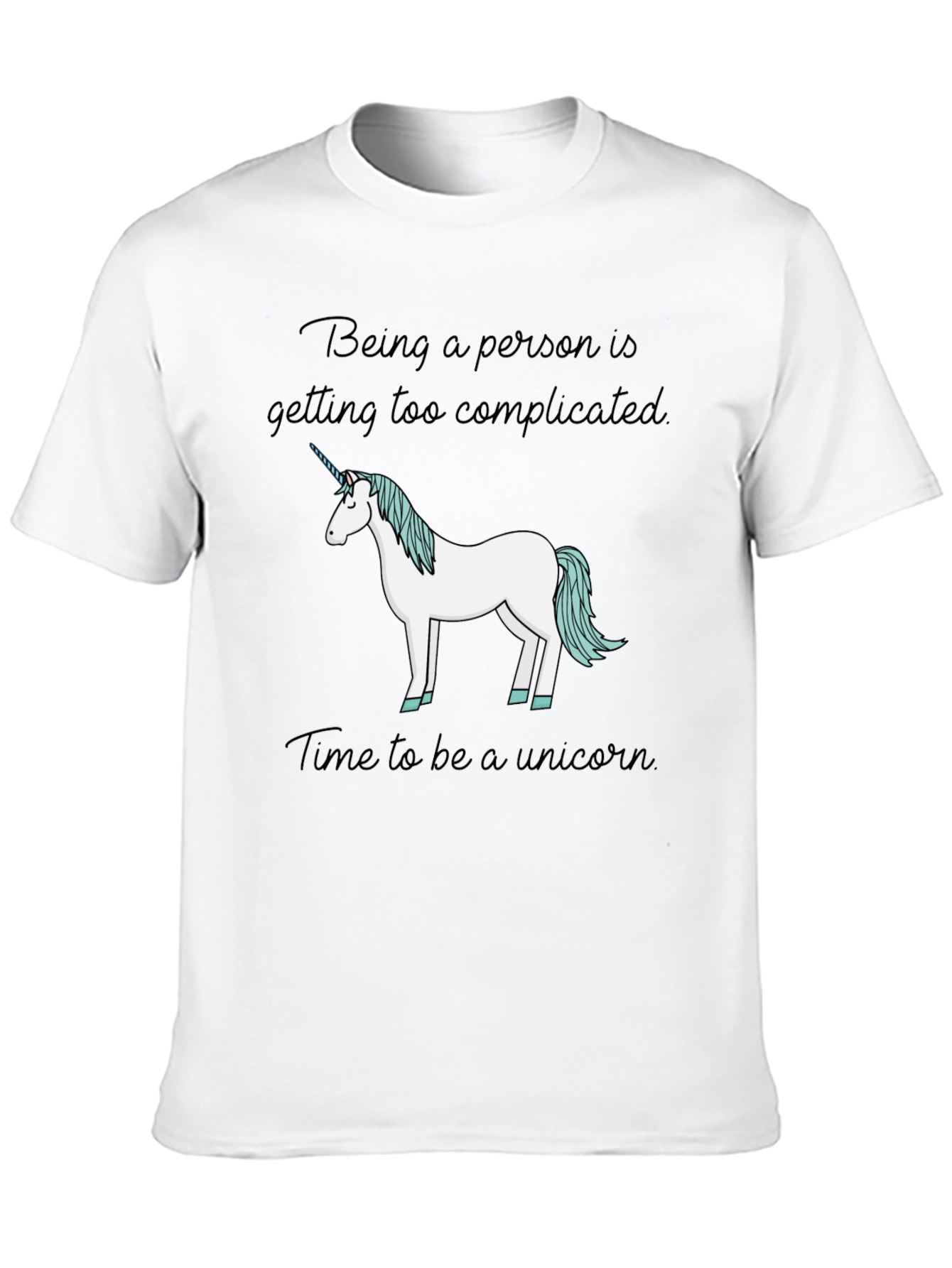 Black Unicorn T-Shirt - Complicated Person Solution view 10