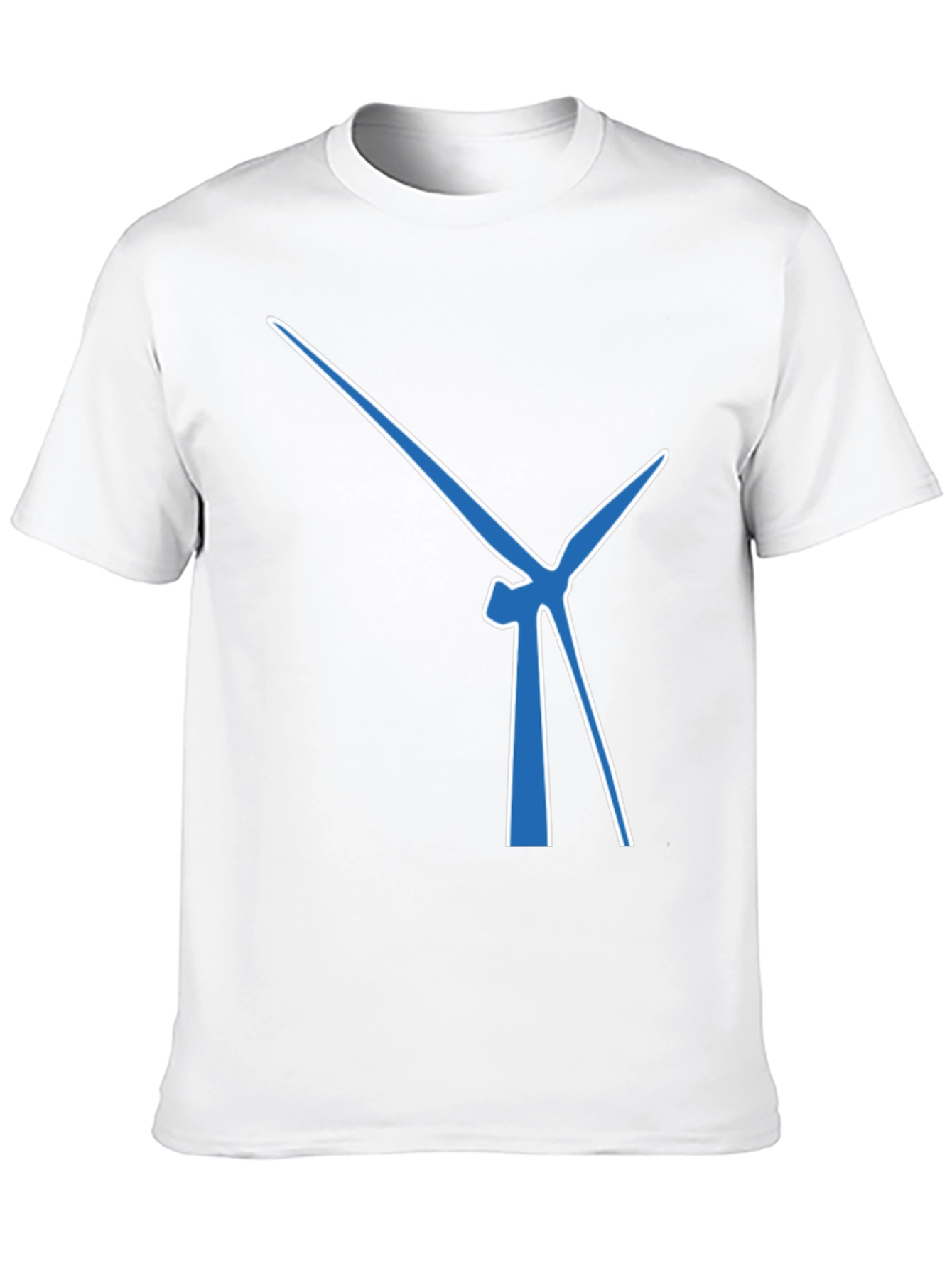 Black Wind Turbine Graphic Tee - Modern Blue Design view 10