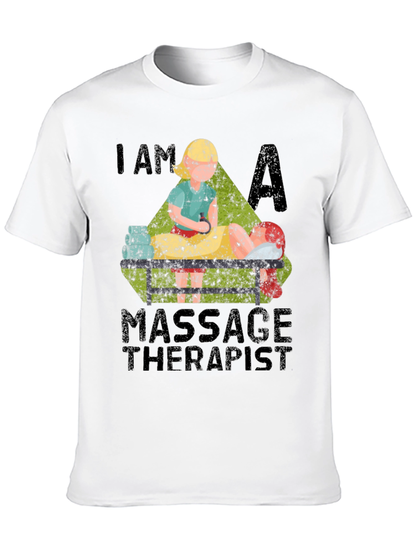 Black Massage Therapist T-Shirt - Unisex view 10