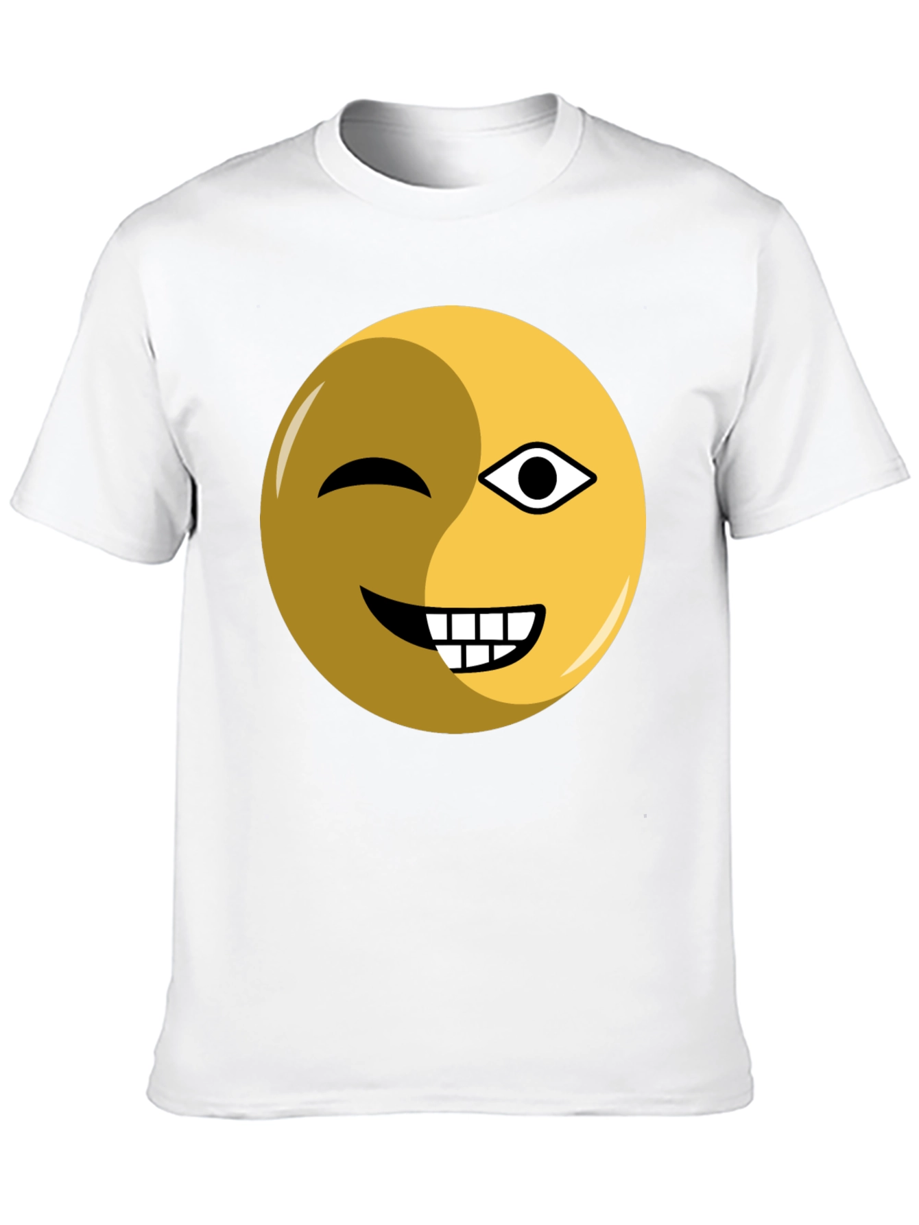 Black Winking Emoji Graphic Tee - Black Cotton Blend view 10