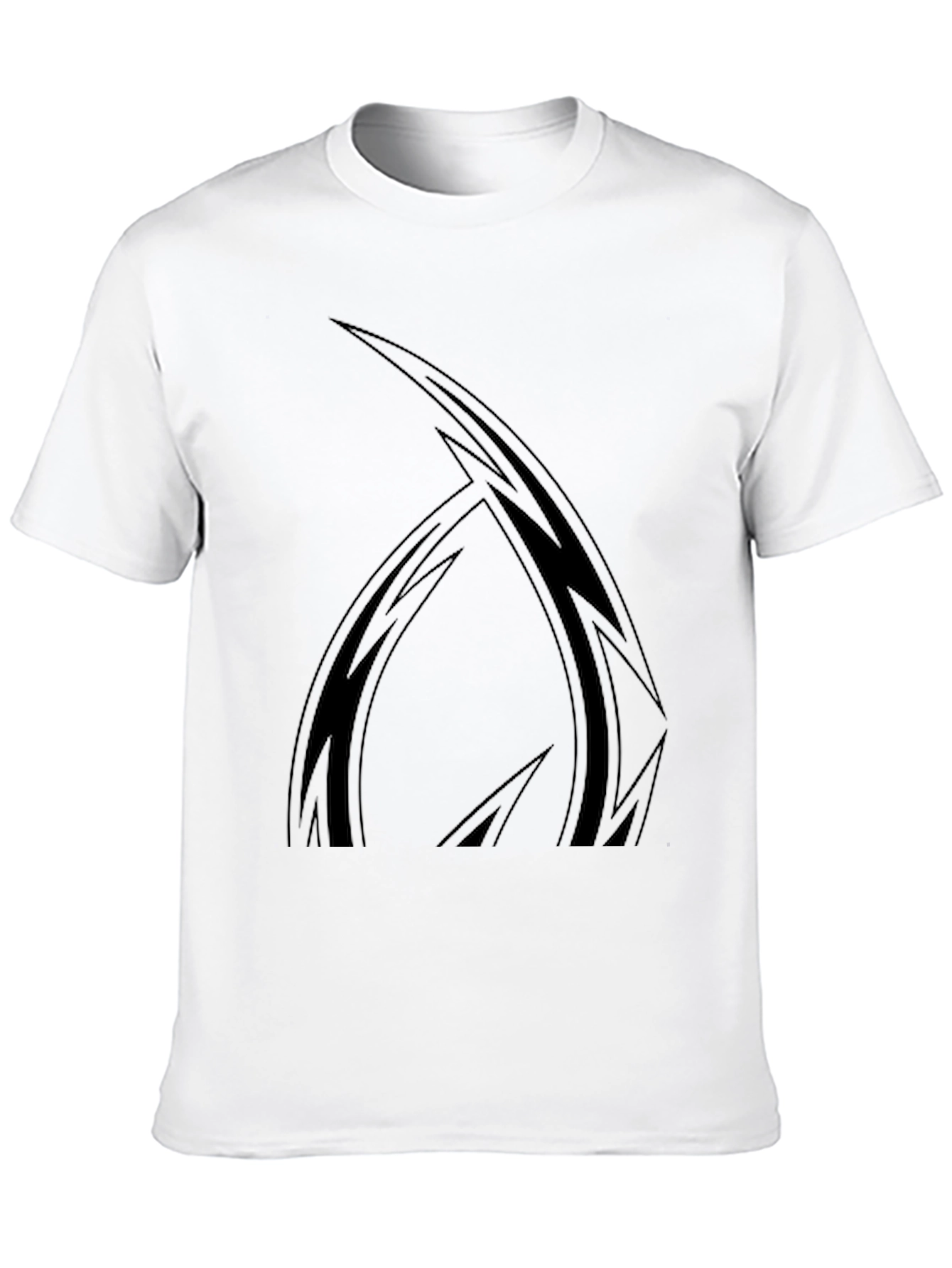 Black Black Graphic Tee - Abstract Design Men's T-Shirt view 10