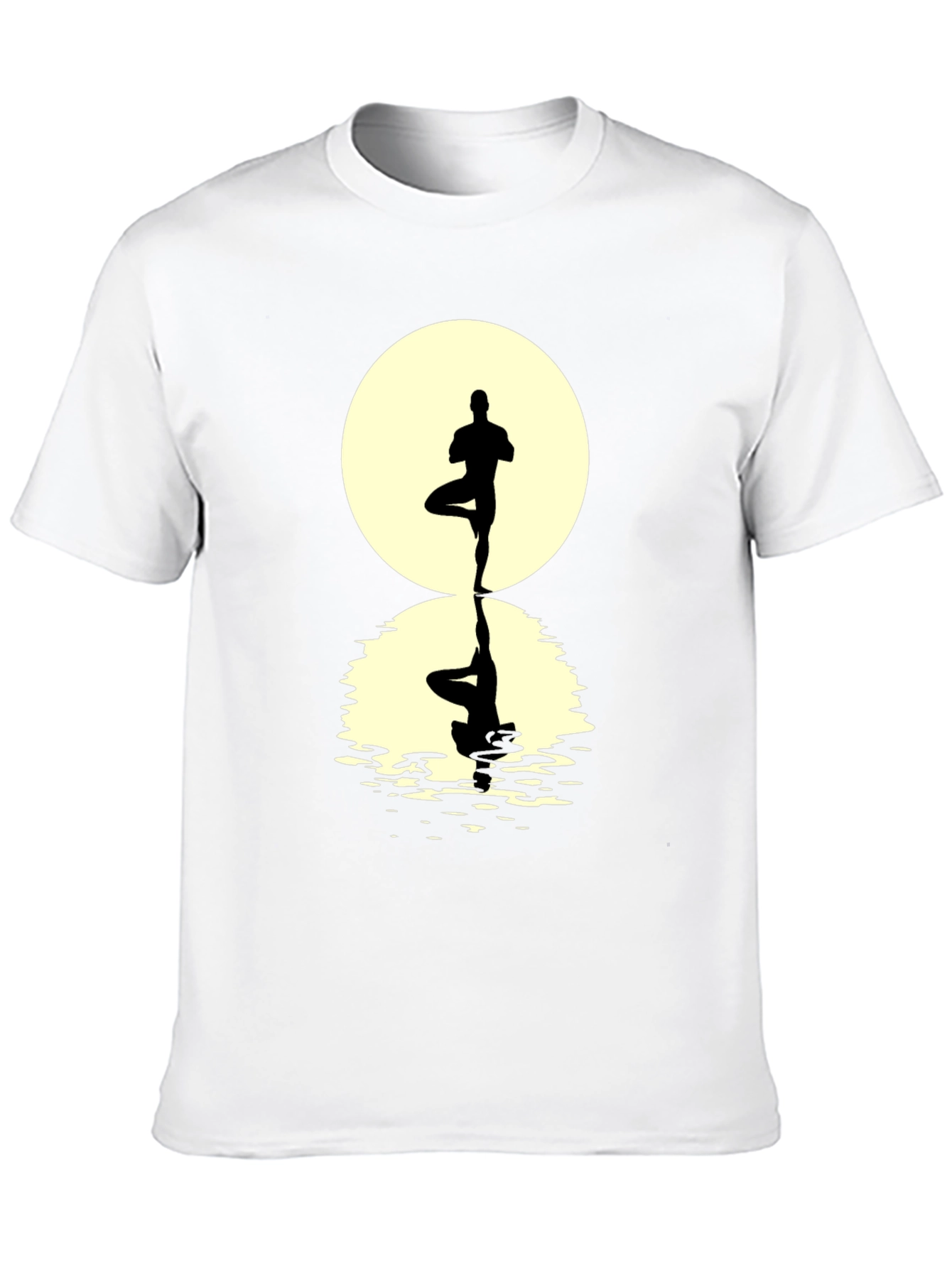 Black Yoga Pose Silhouette Graphic Tee view 10