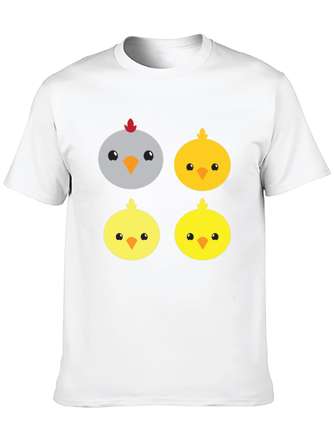 Black Cute Cartoon Chickens Graphic Tee view 10