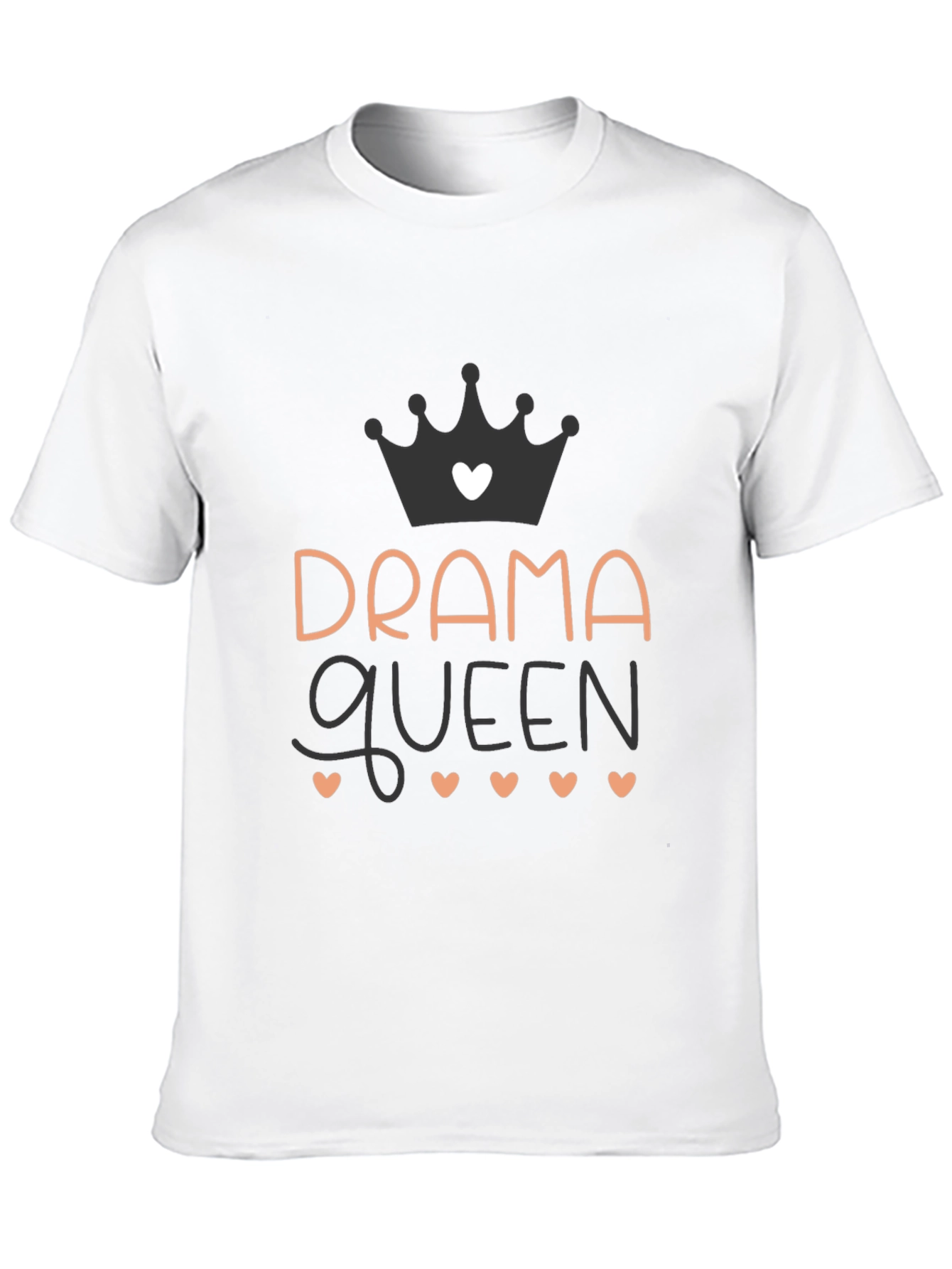 Black Drama Queen Graphic Tee - Soft Cotton Blend view 10