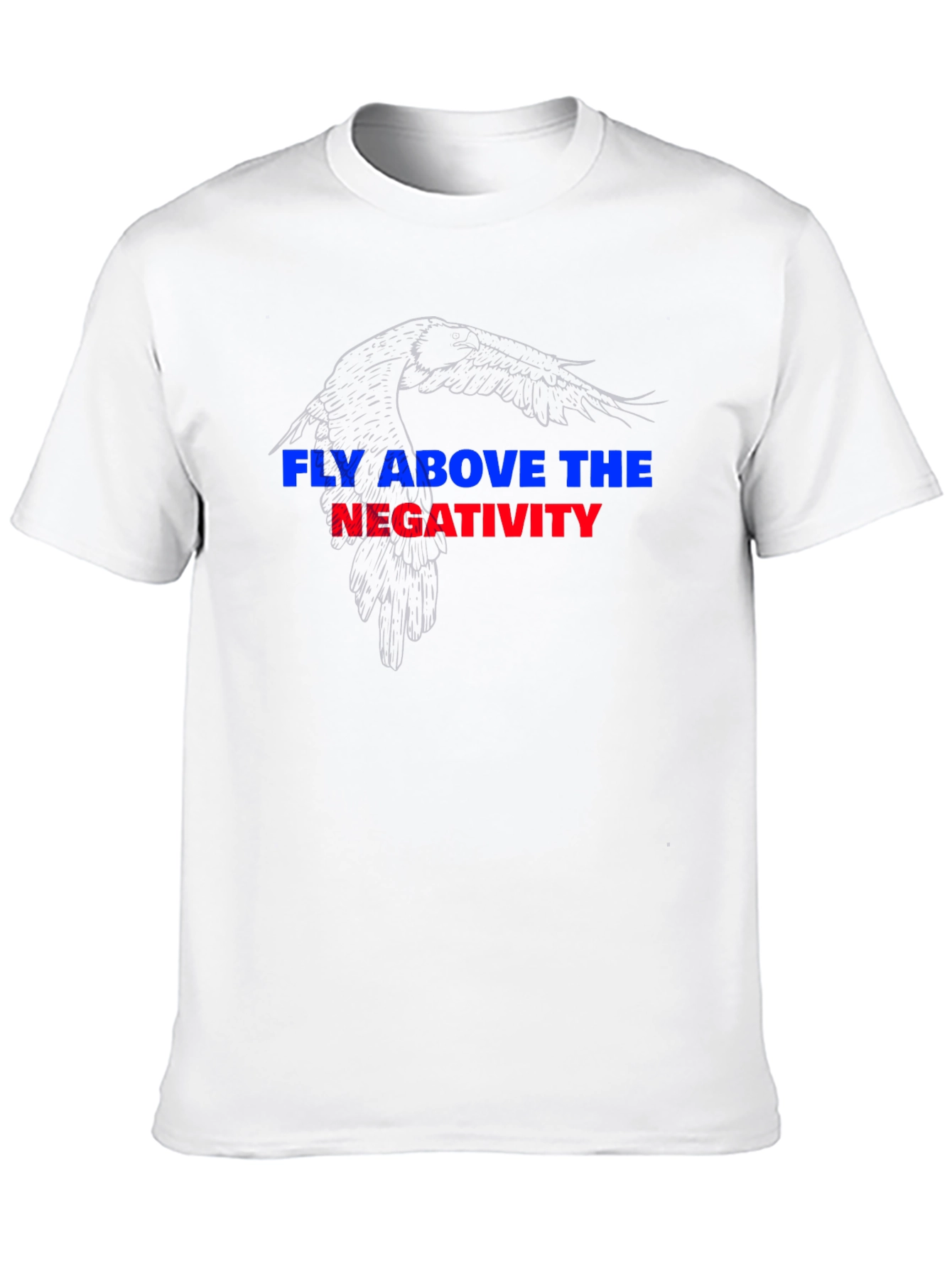 Black Fly Above Negativity Black Graphic Tee view 10