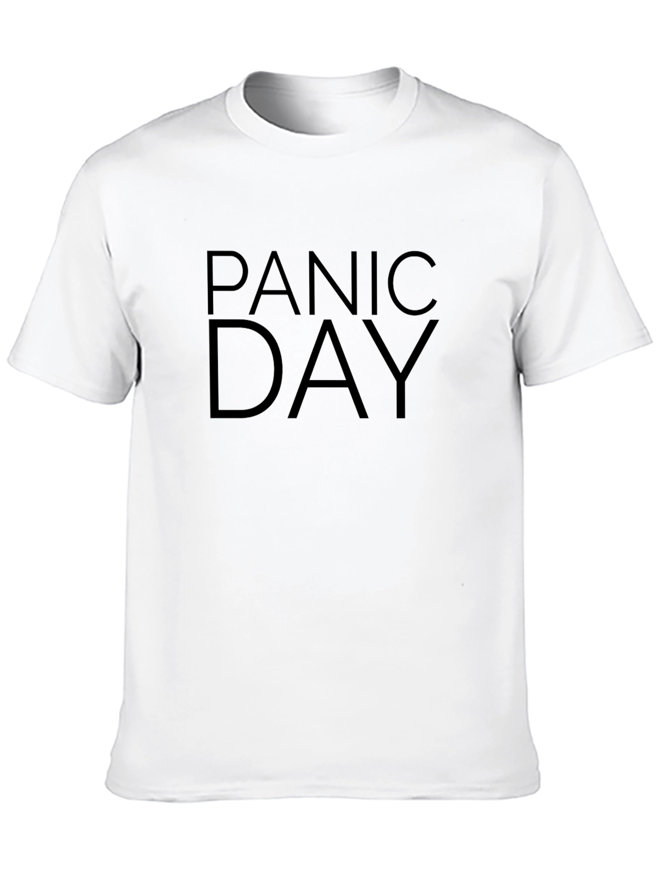 Black Panic Day Graphic Tee - Black Casual T-Shirt view 10