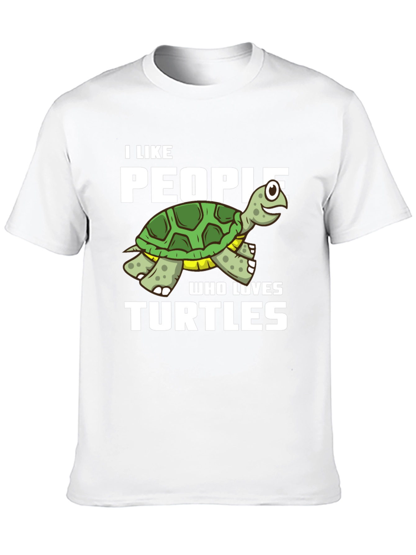 Black I Like People Who Loves Turtles Black T-Shirt view 10