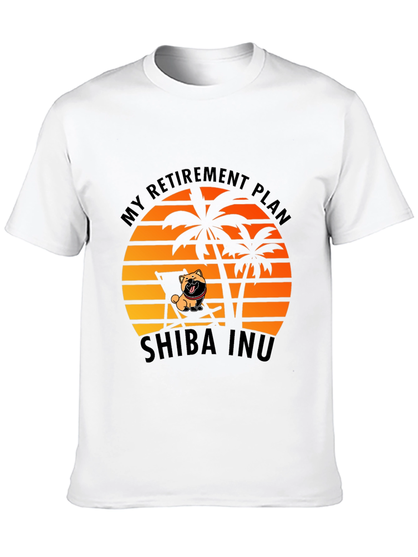 Black Shiba Inu Retirement Plan Black T-Shirt view 10