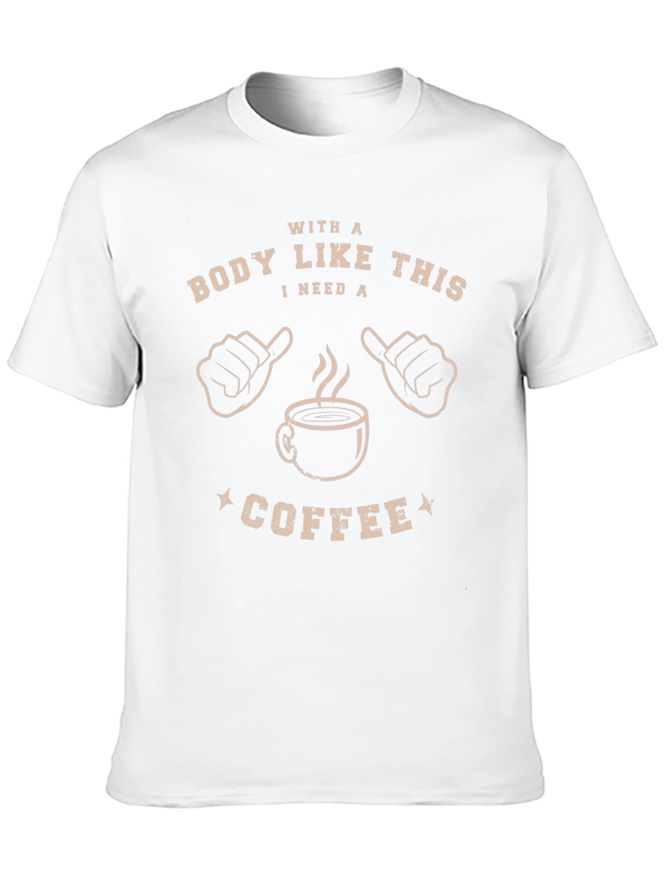 Black Funny Coffee T-Shirt - Body Like This I Need Coffee Tee view 10