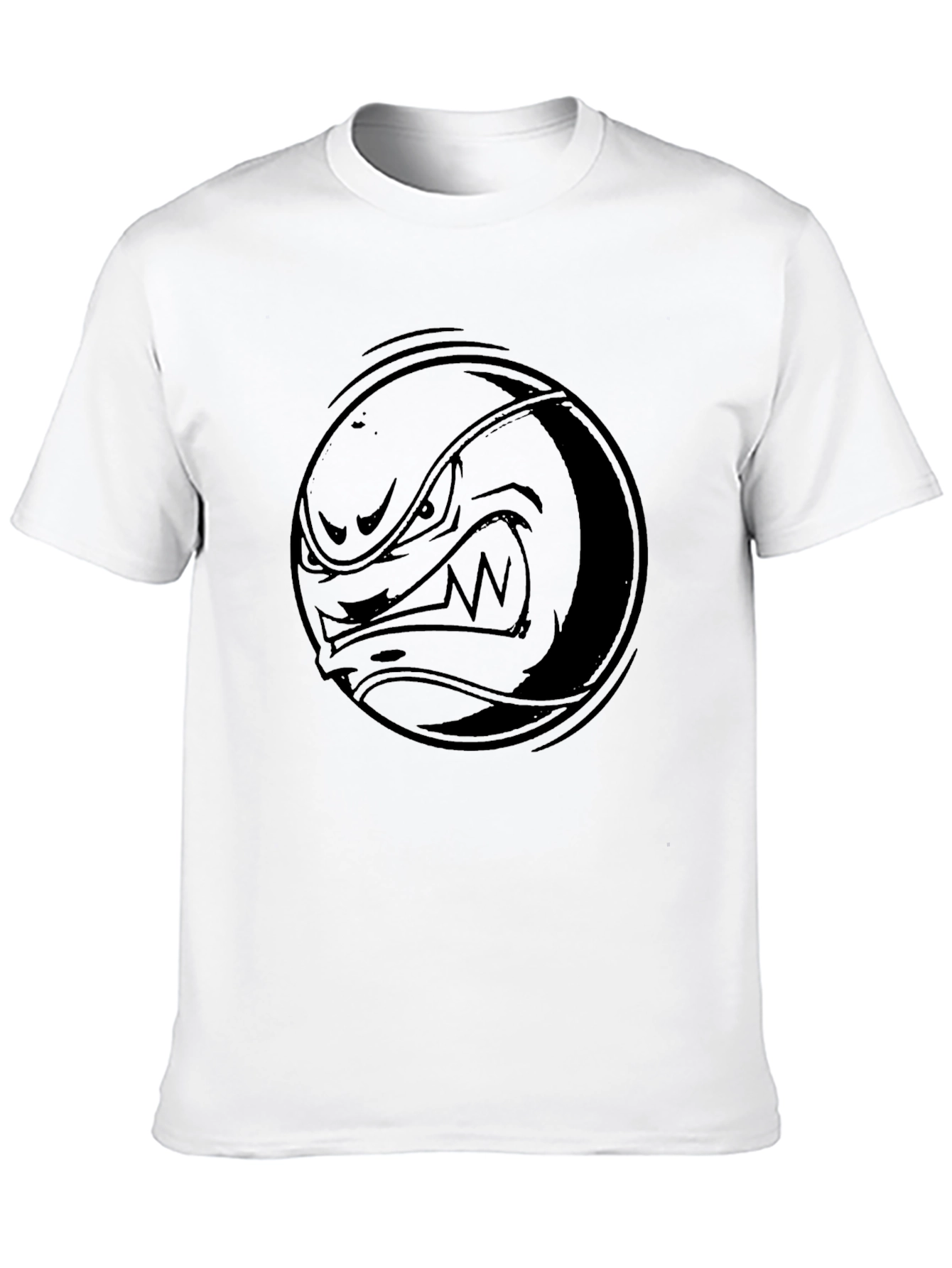 Black Men's Black Graphic T-Shirt - Cartoon Character Design view 10