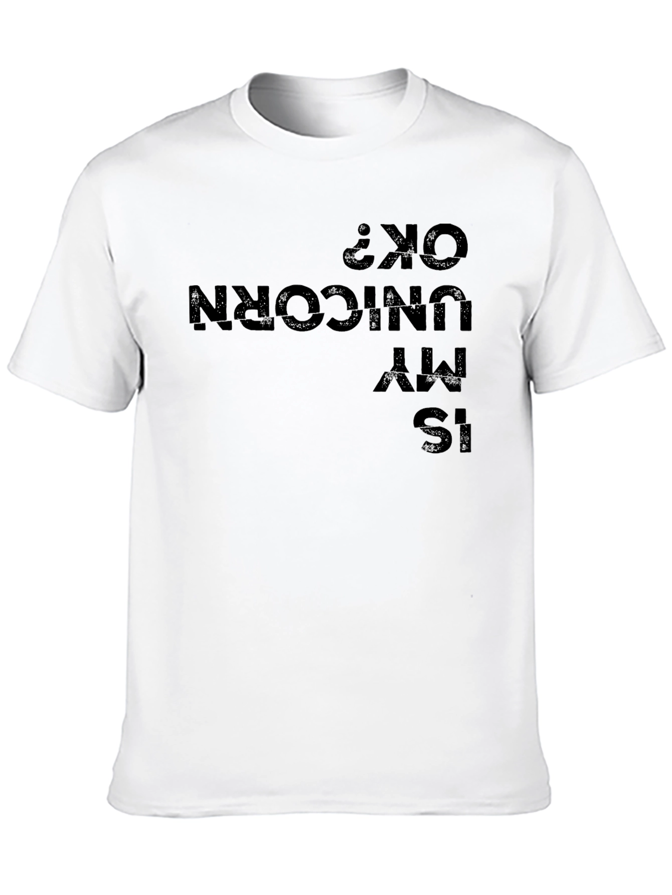 Black Is My Unicorn OK? Graphic Print Tee - Black view 10