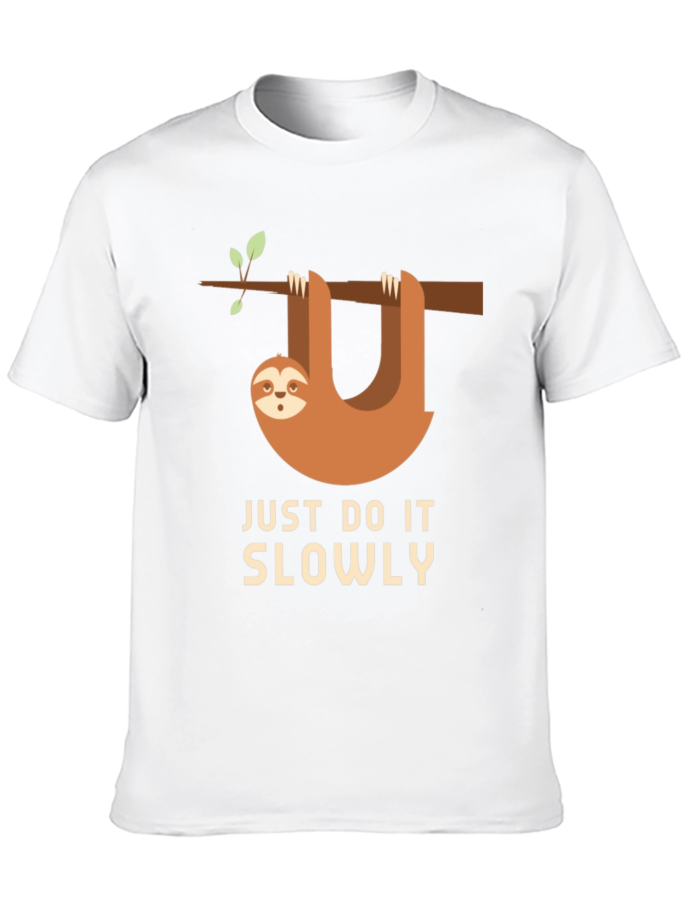 Black Funny Sloth Just Do It Slowly T-Shirt view 10