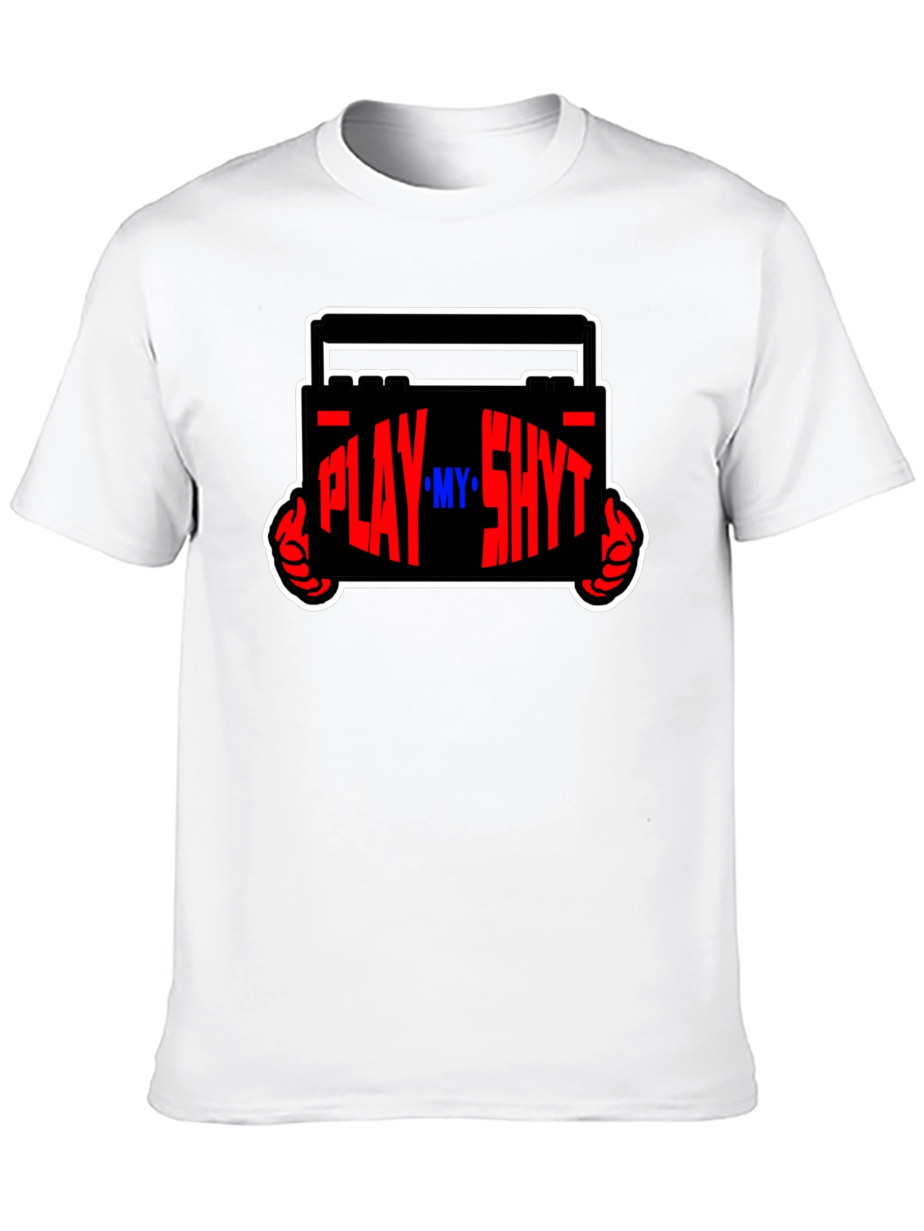 Black Play My Sh*t Black Graphic Tee view 10