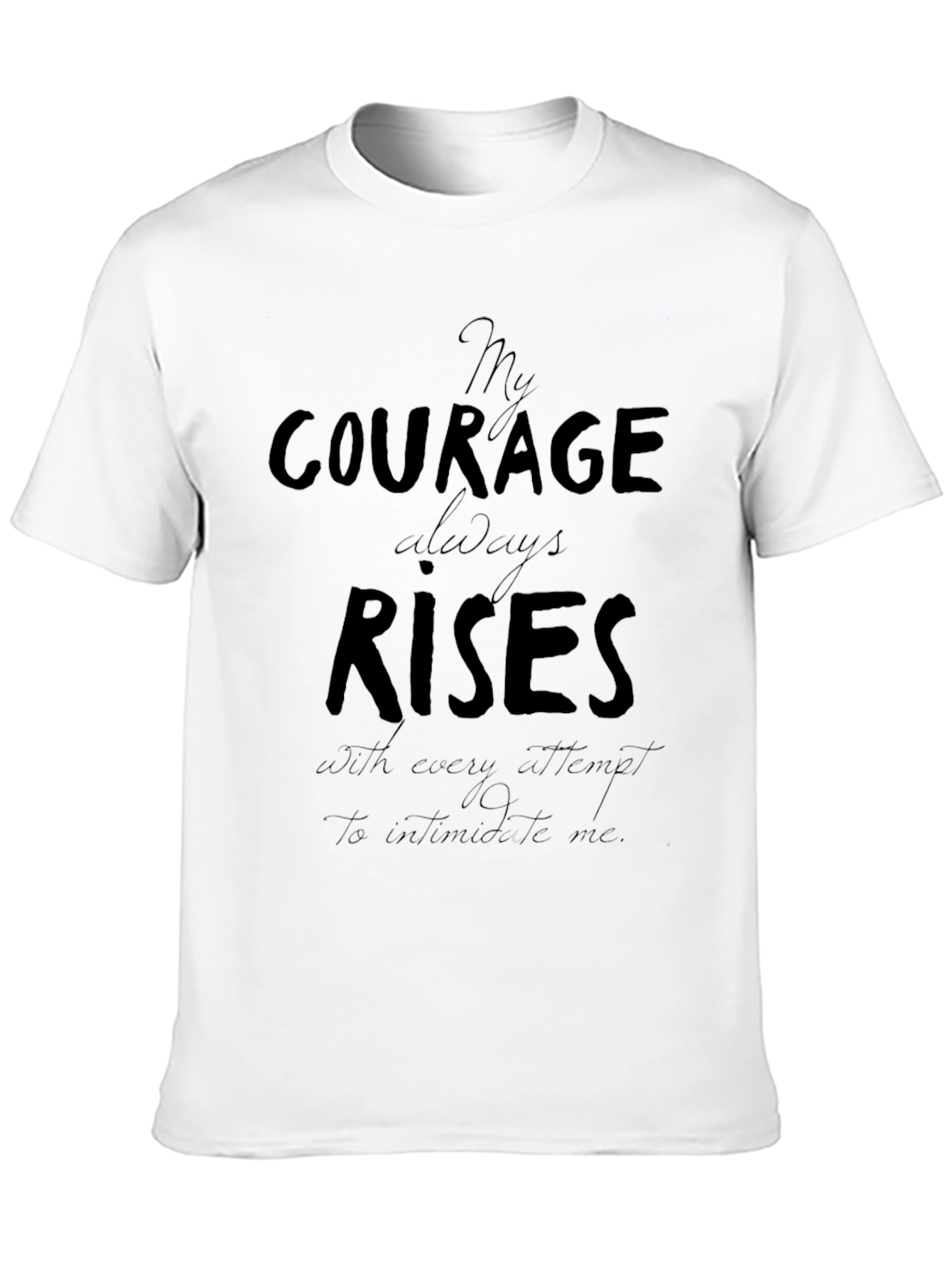 Black Courage Rises Graphic Print Black T-Shirt view 10