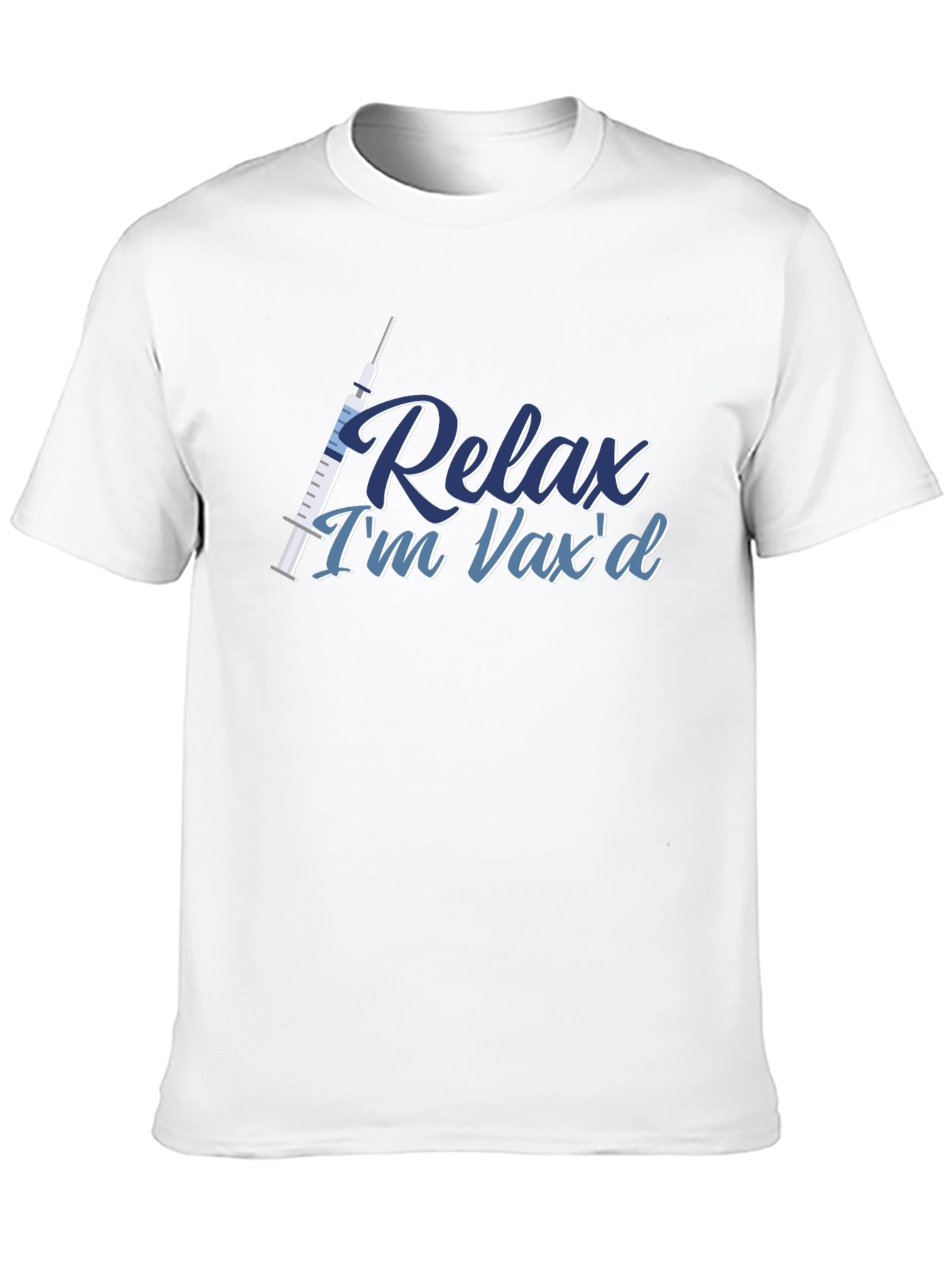 Black Relax I'm Vax'd T-Shirt - Vaccinated Comfort Tee view 10