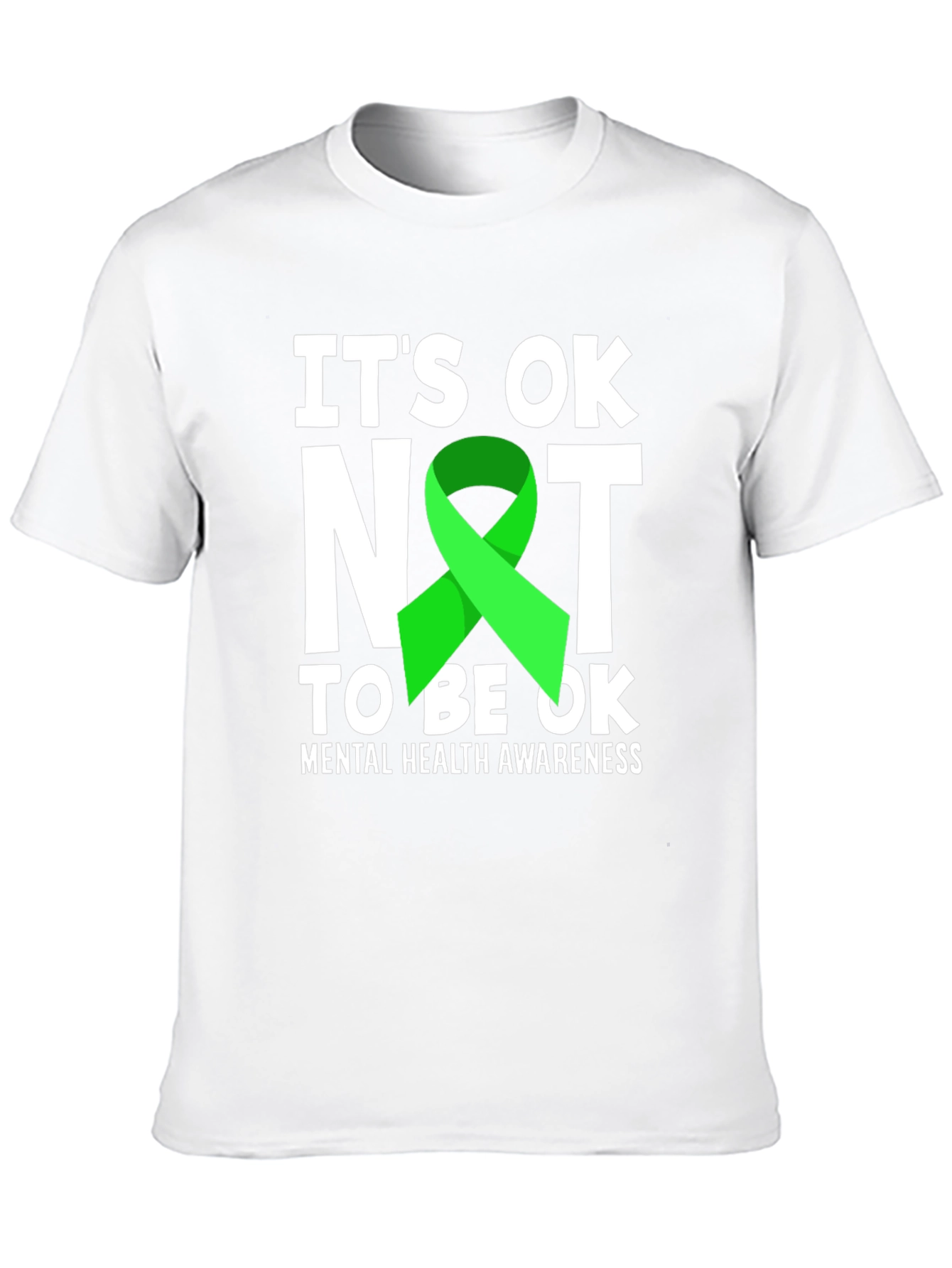 Black It's OK Not to Be OK Mental Health Awareness T-Shirt view 10