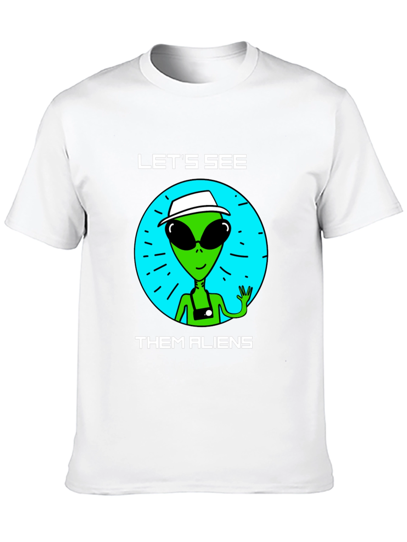 Black Let's See Them Aliens T-Shirt view 10