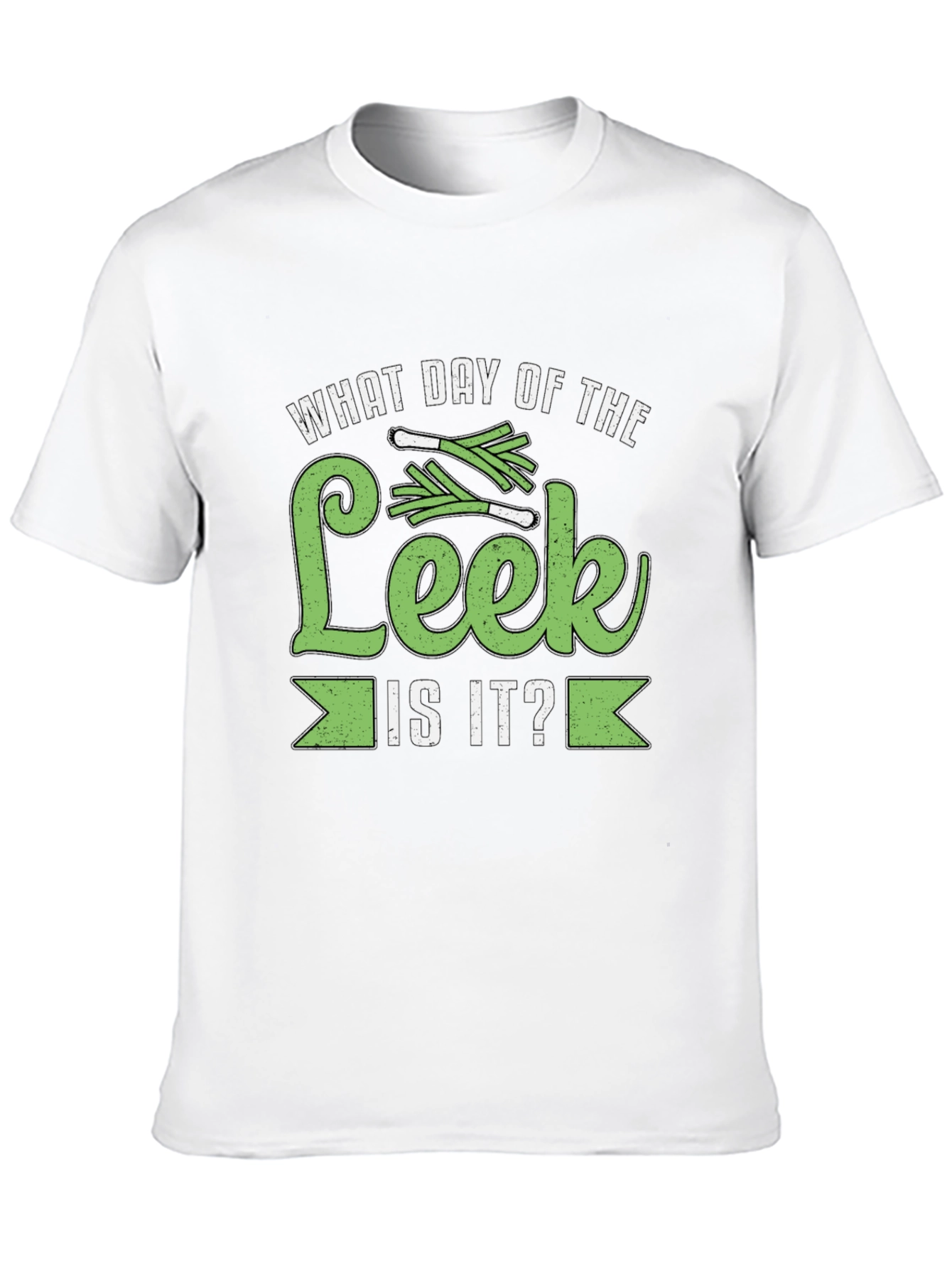 Black What Day of The Leek is It? T-Shirt view 10