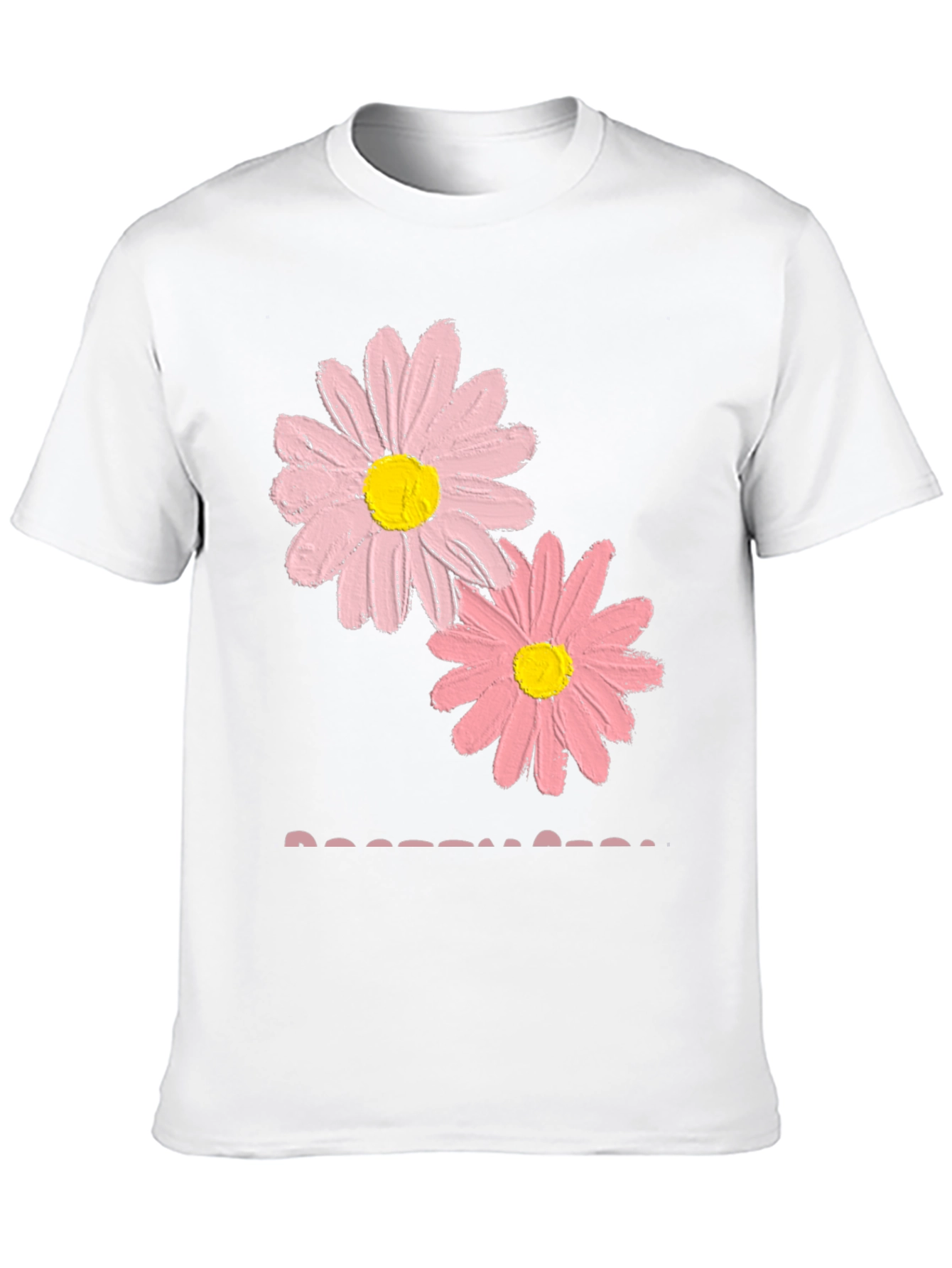 Black Pink Daisy Graphic T-Shirt - Soft Cotton Blend view 10