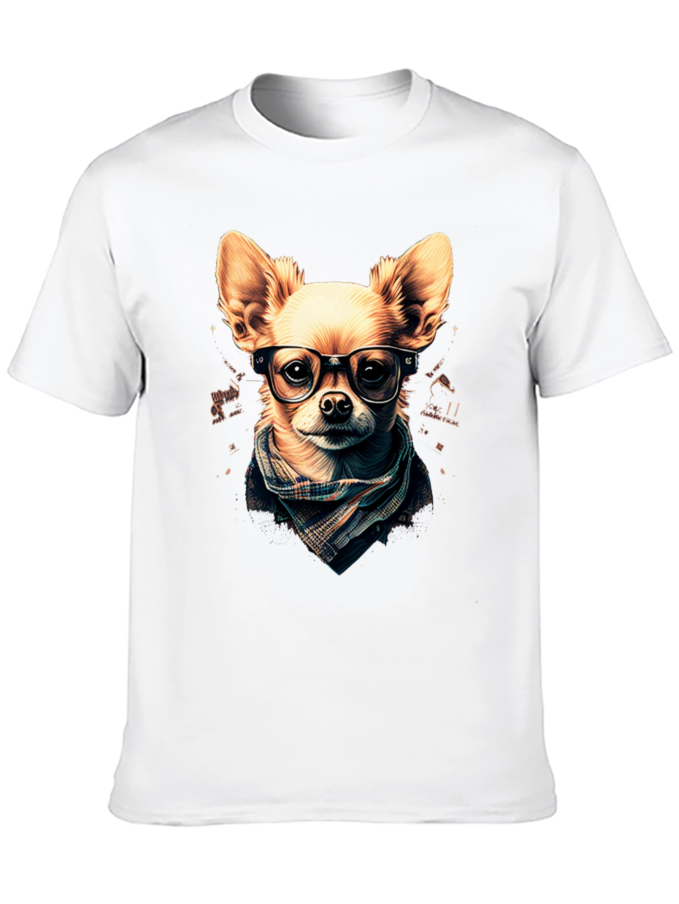 Black Hipster Dog T-Shirt: Geek Chic Chihuahua view 10