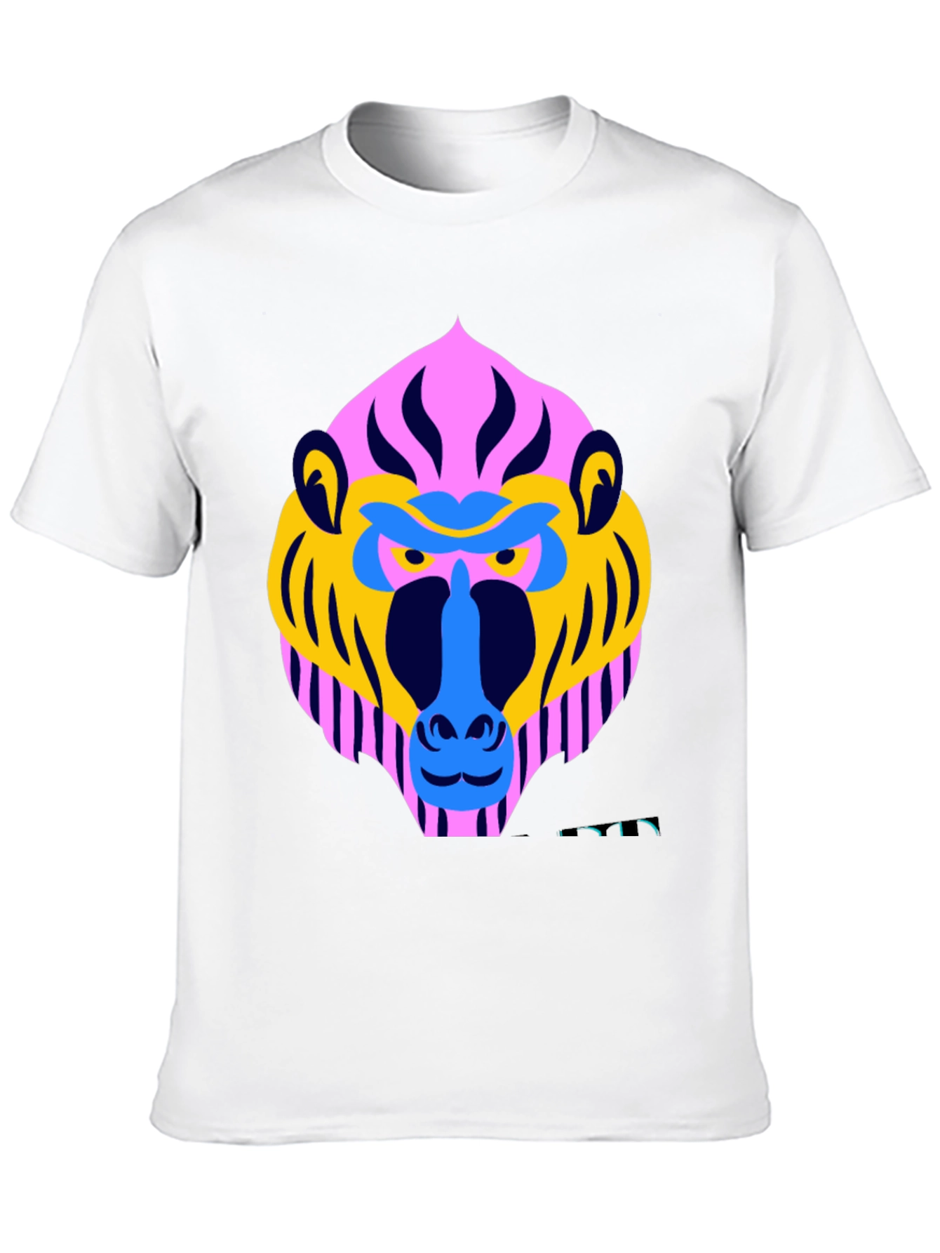 Black Vibrant Baboon Graphic Black T-Shirt - Unique Animal Design view 10