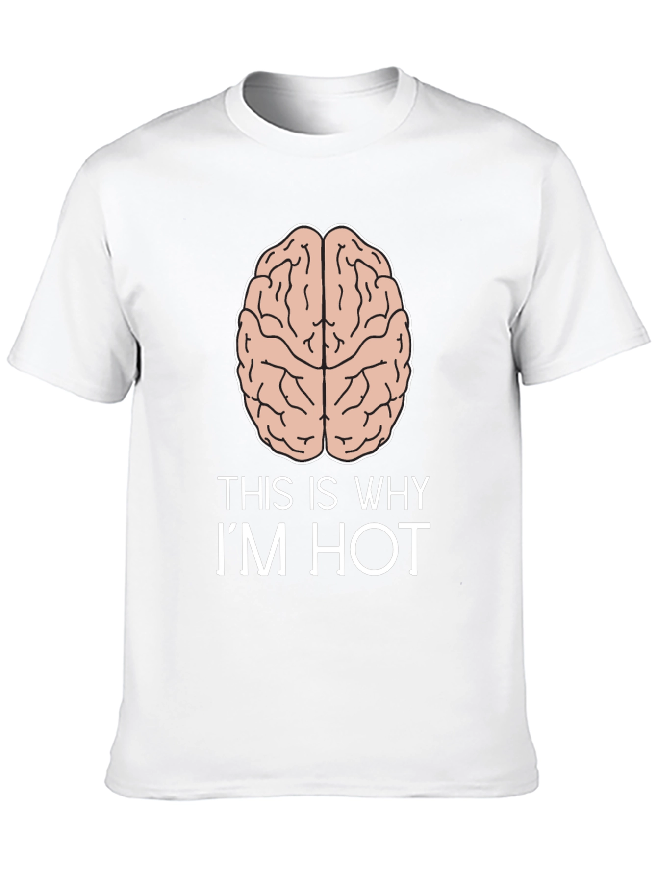 Black This Is Why I'm Hot Brain T-Shirt view 10
