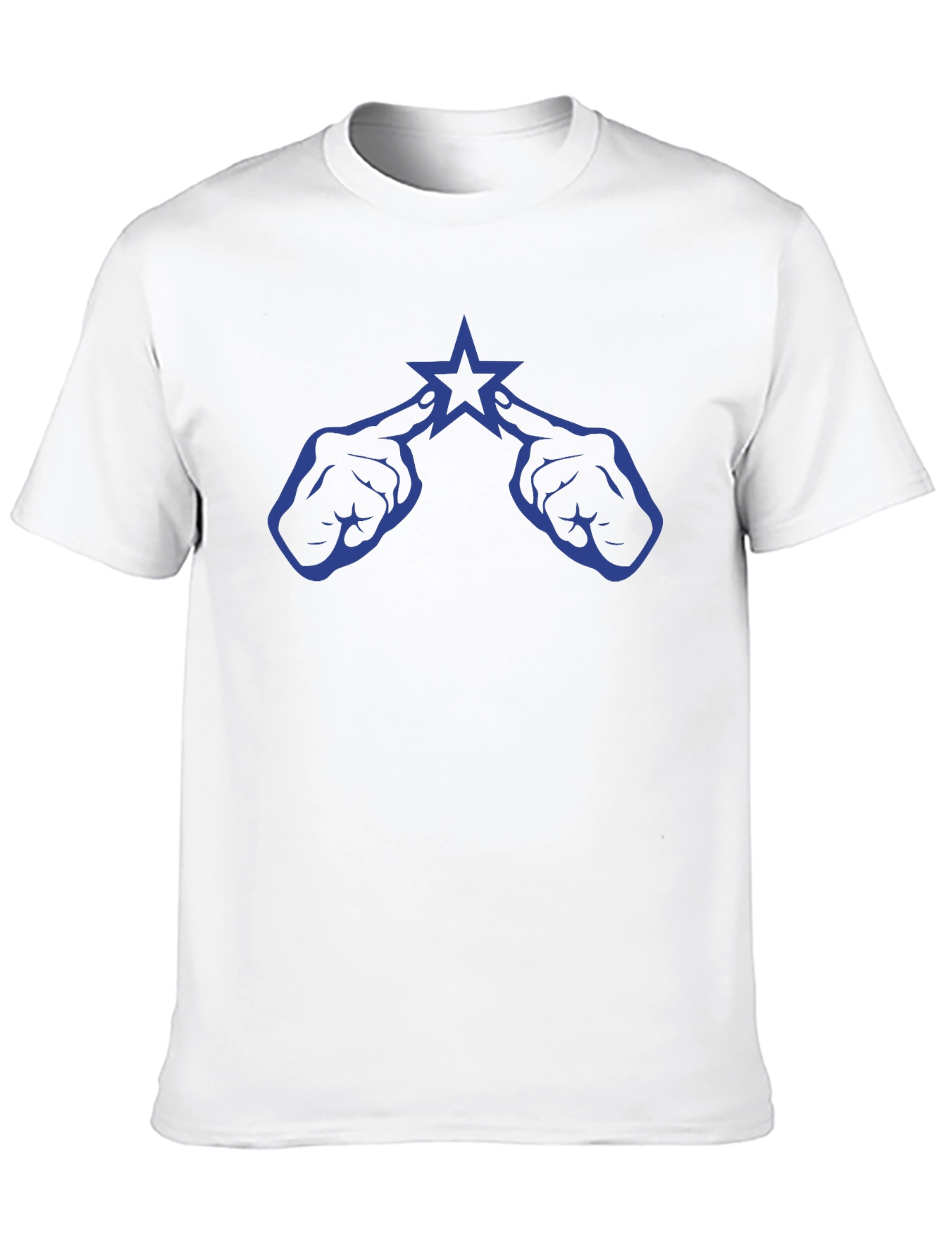Black Star Fingers Graphic T-Shirt - Trendy Casual Tee view 10