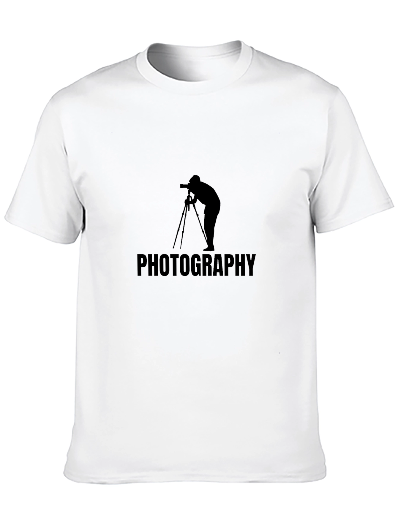 Black Photographer Graphic Tee - Classic Black Cotton view 10