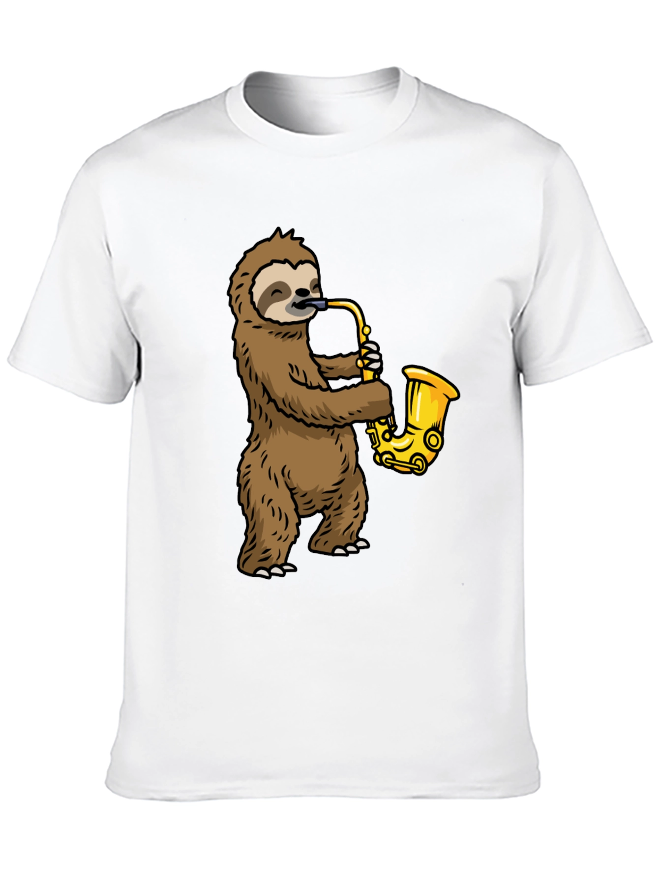 Black Sloth Saxophone Graphic Tee view 10