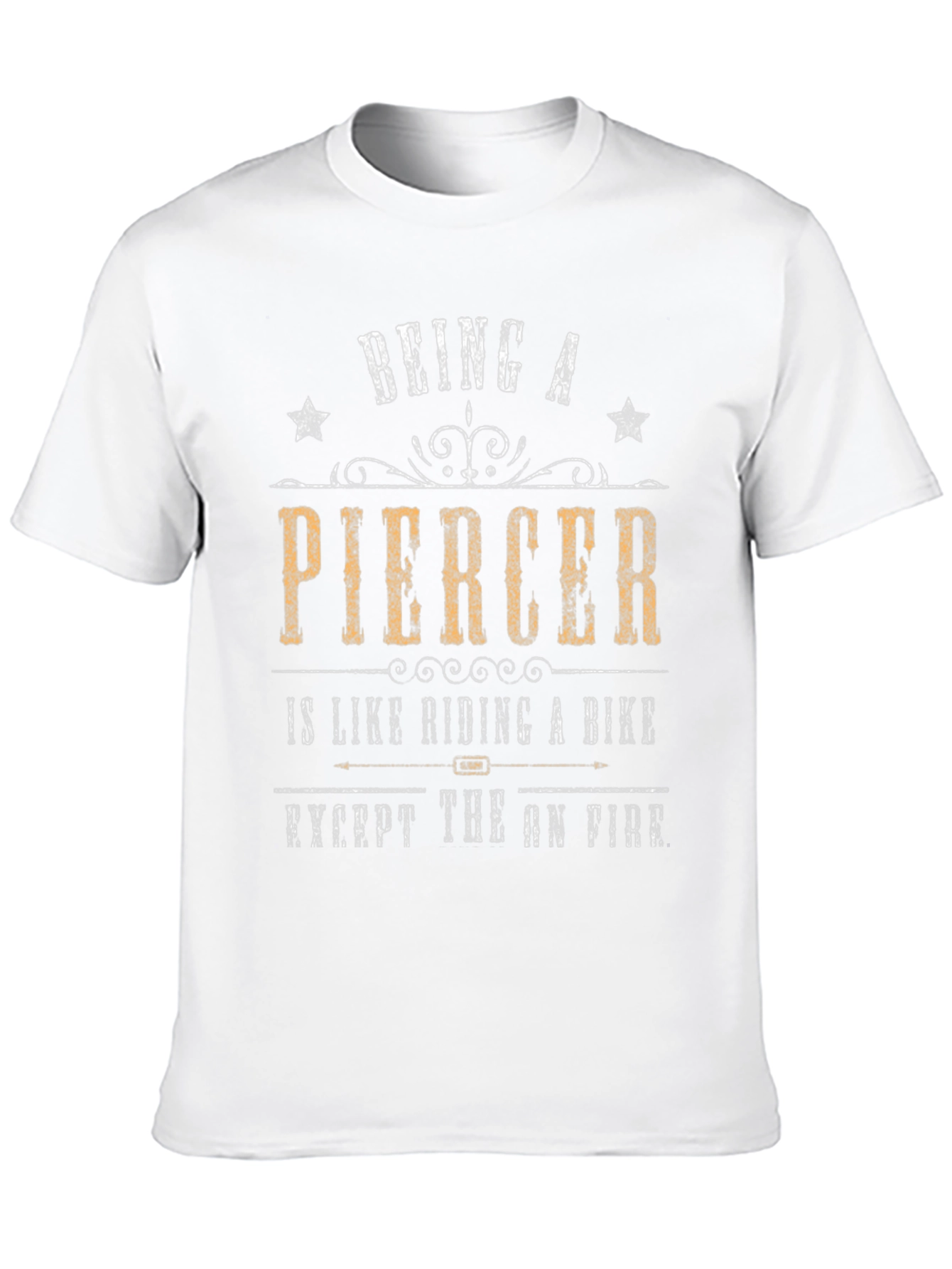 Black Being a Piercer T-Shirt - Funny Graphic Tee view 10